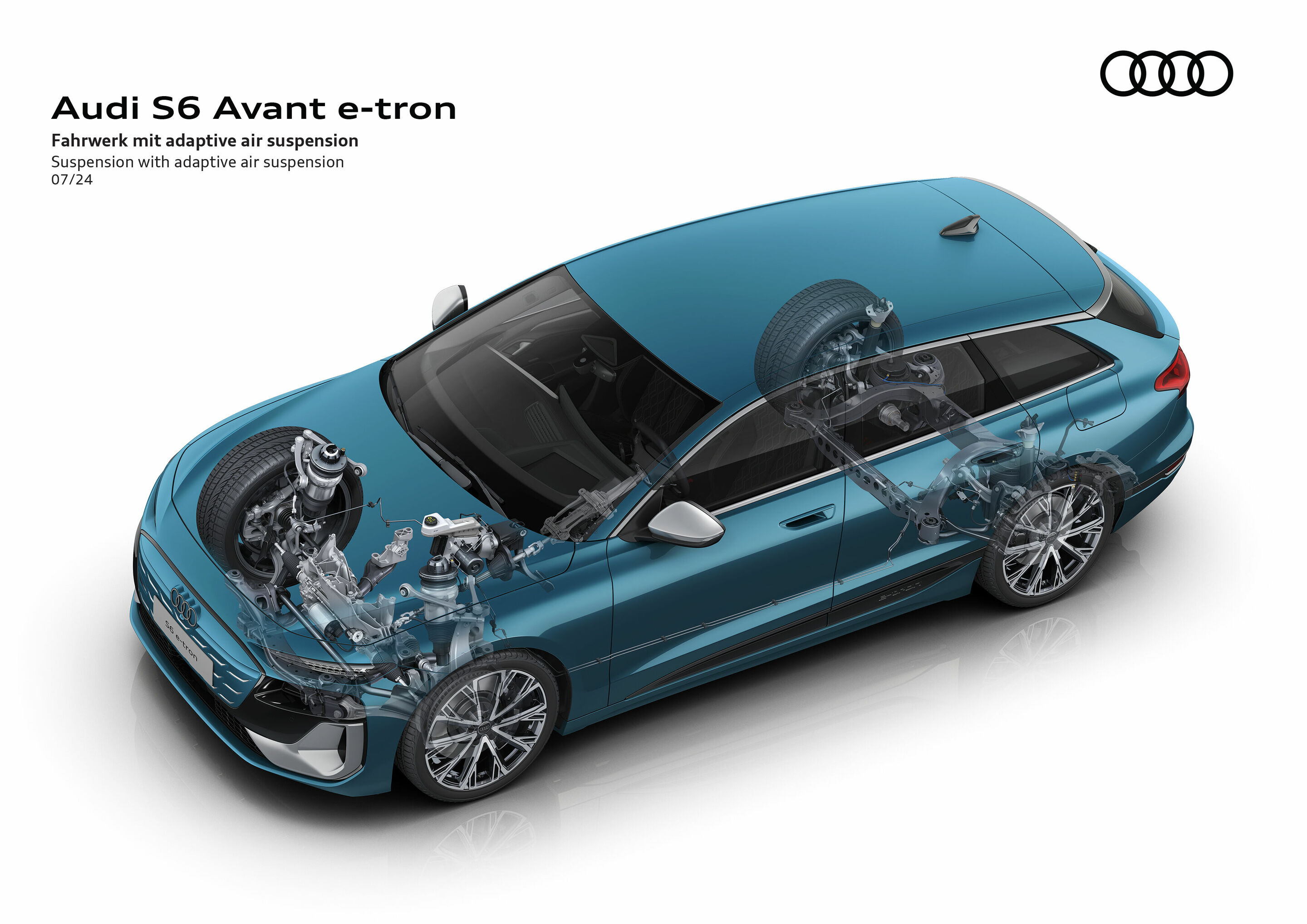 Illustration - Audi S6 Avant e-tron - Fahrwerk mit adaptive air suspension
