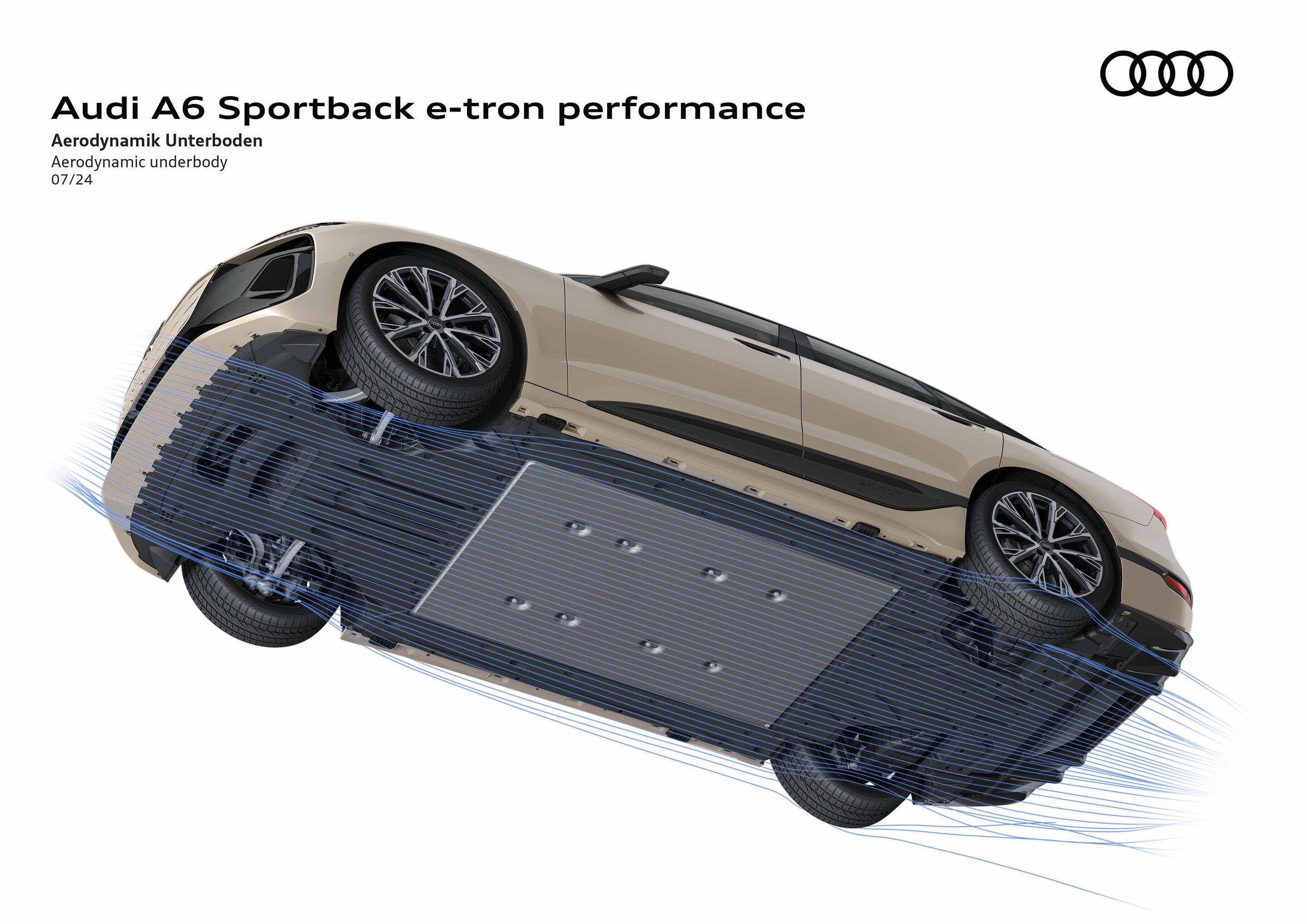Illustration - Audi A6 Sportback e-tron performance - Aerodynamik Unterboden