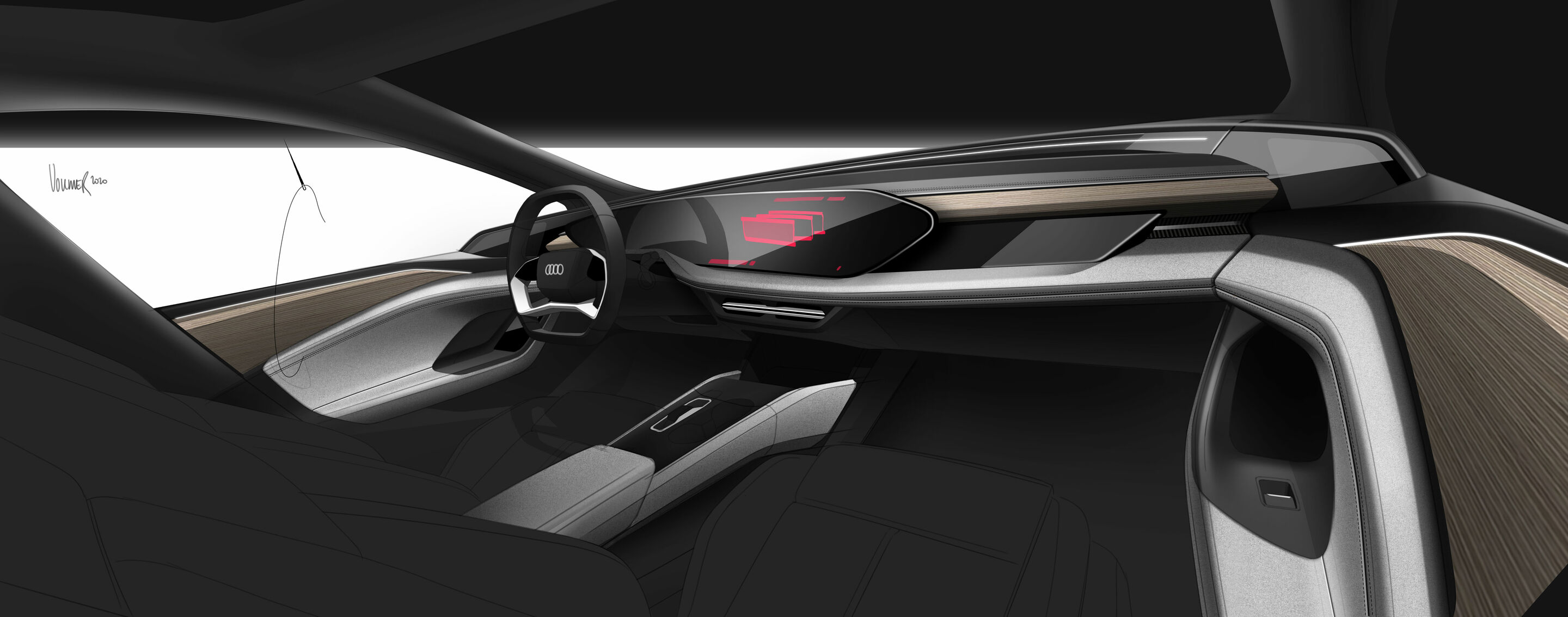 Skizze - Audi A6 e-tron - Design Skizze