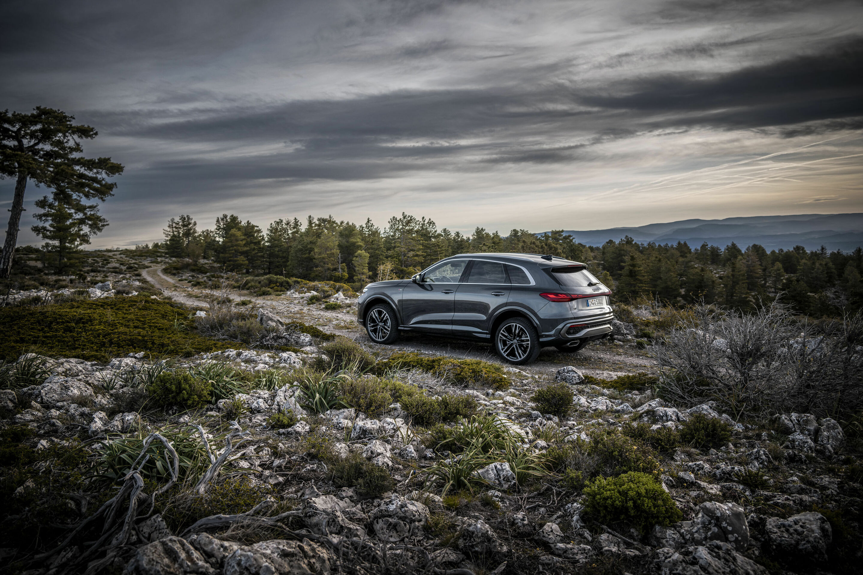 Audi Q5 SUV - Standaufnahme,
Farbe: Tamboragrau Metallic