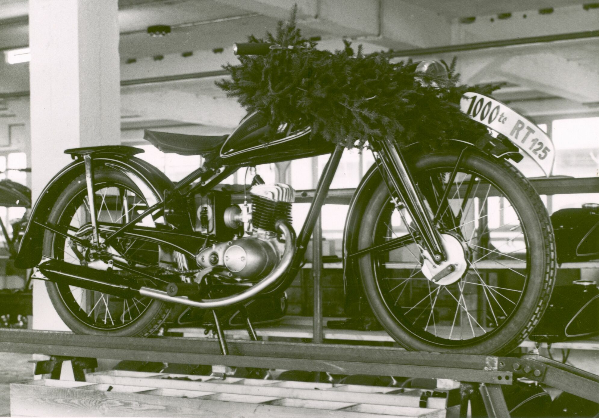 A new beginning 75 years ago - September 3, 1949, is an important date in the history of Audi. On this day, Auto Union GmbH was founded in Ingolstadt. Here: a production anniversary as the thousandth DKW RT 125 was completed on July 4, 1950.