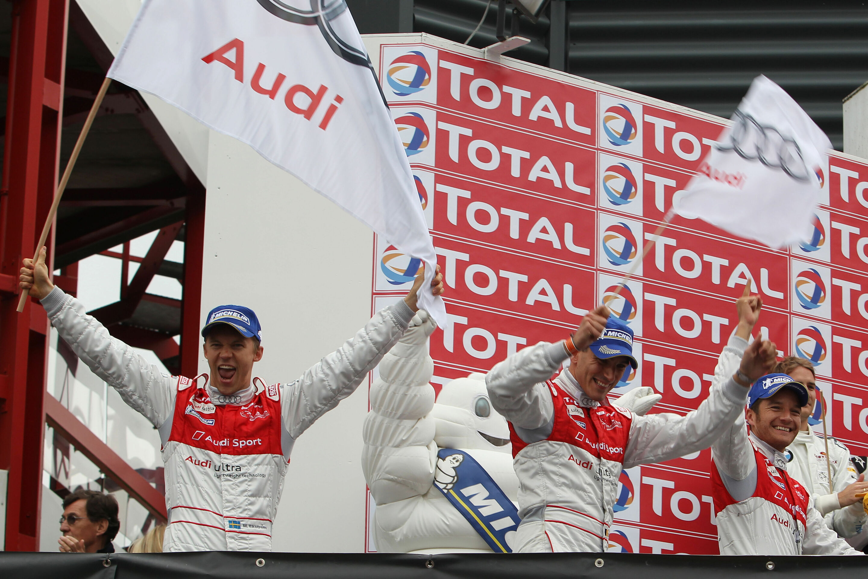 24h Spa 2011 - Mattias Ekström, Greg Franchi, Timo Scheider
