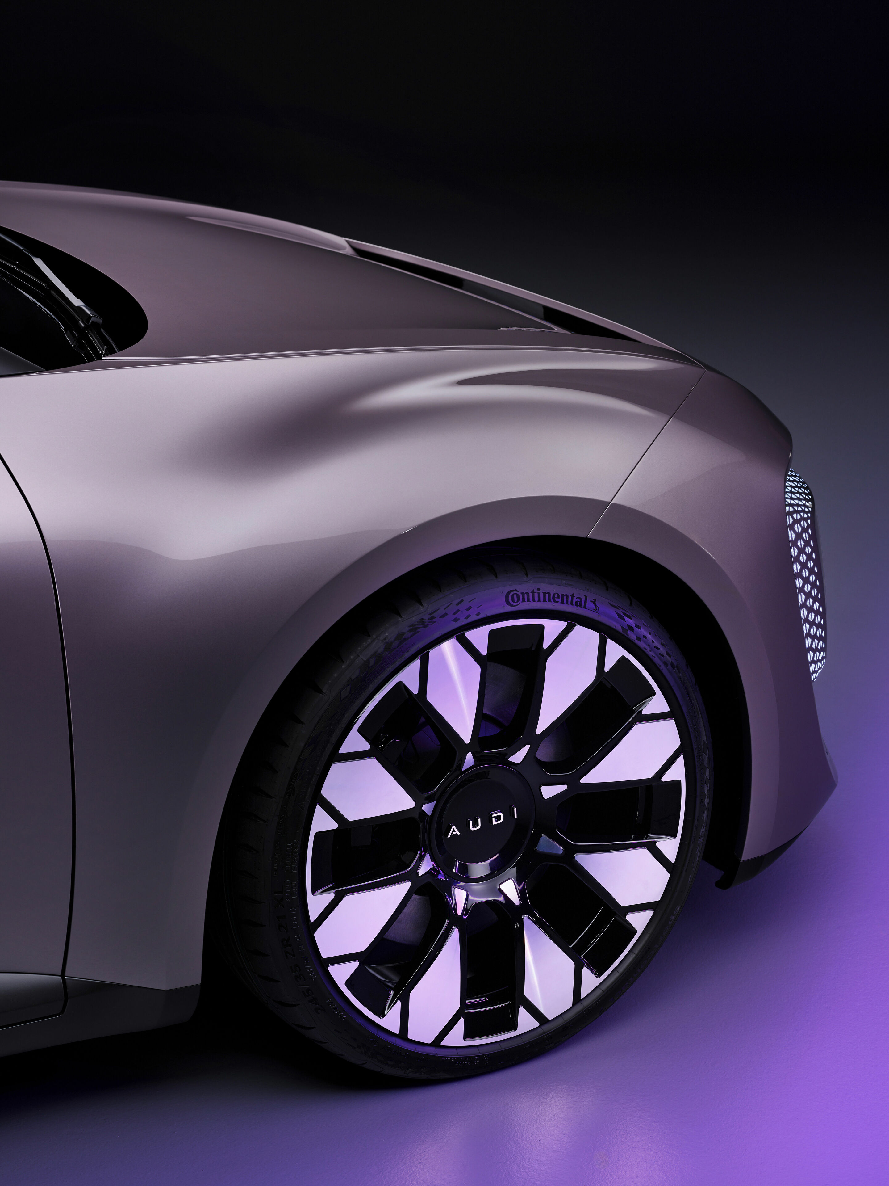 AUDI E concept - Detail, 
Farbe: Morning Haze