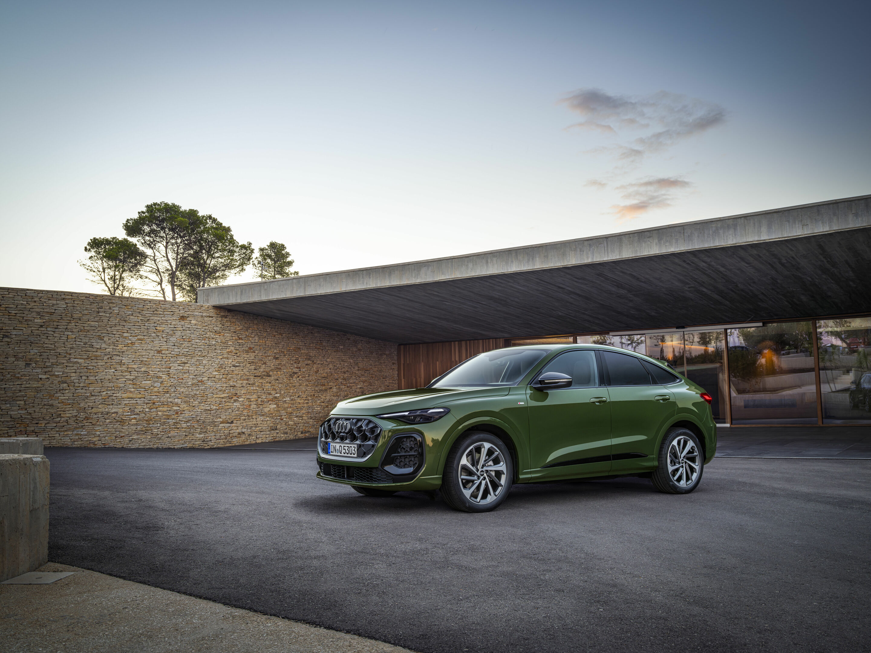Audi Q5 Sportback - Static photo,
Colour: District green metallic