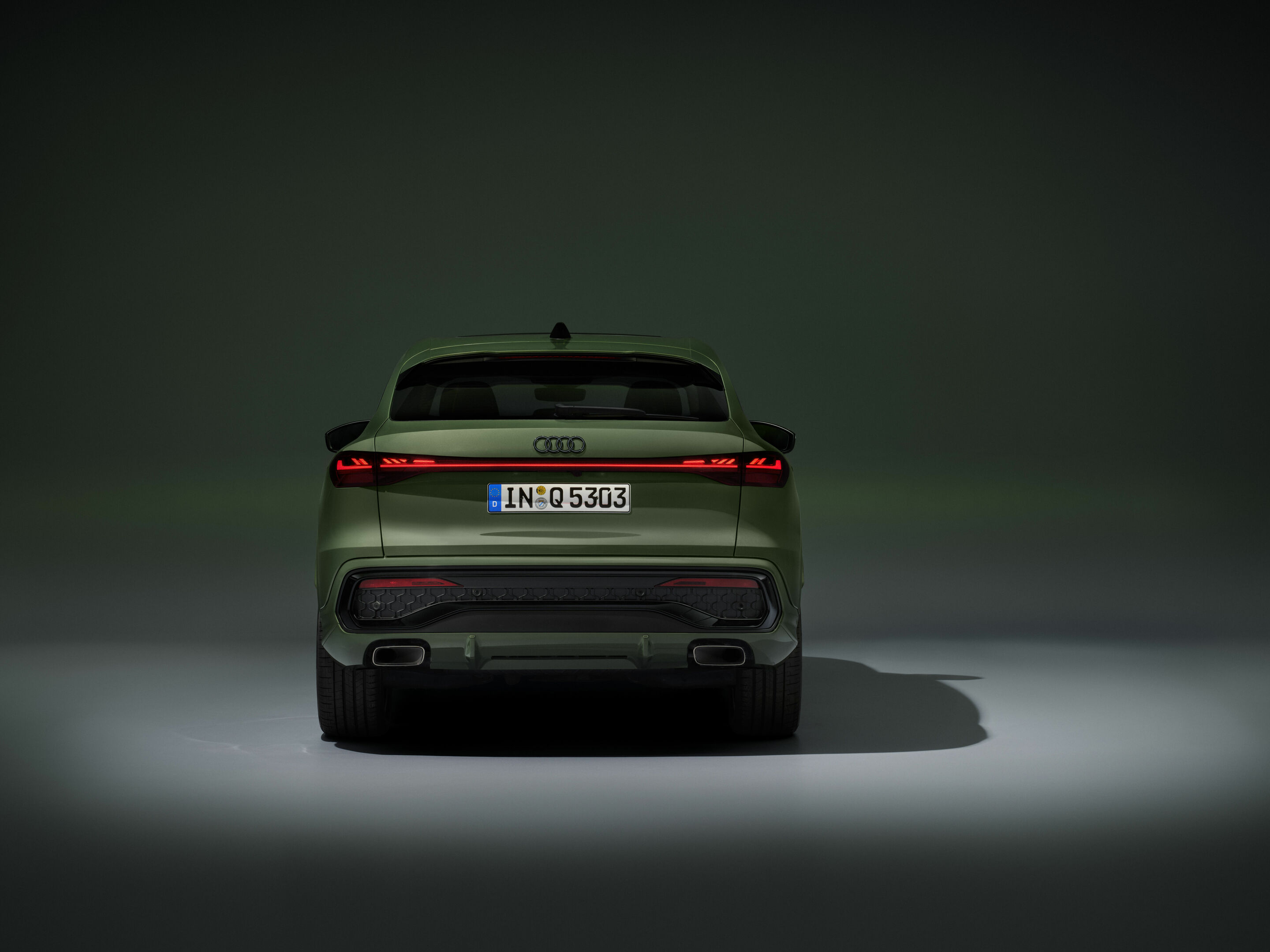 Audi Q5 Sportback - Standaufnahme,
Farbe: Distriktgrün Metallic