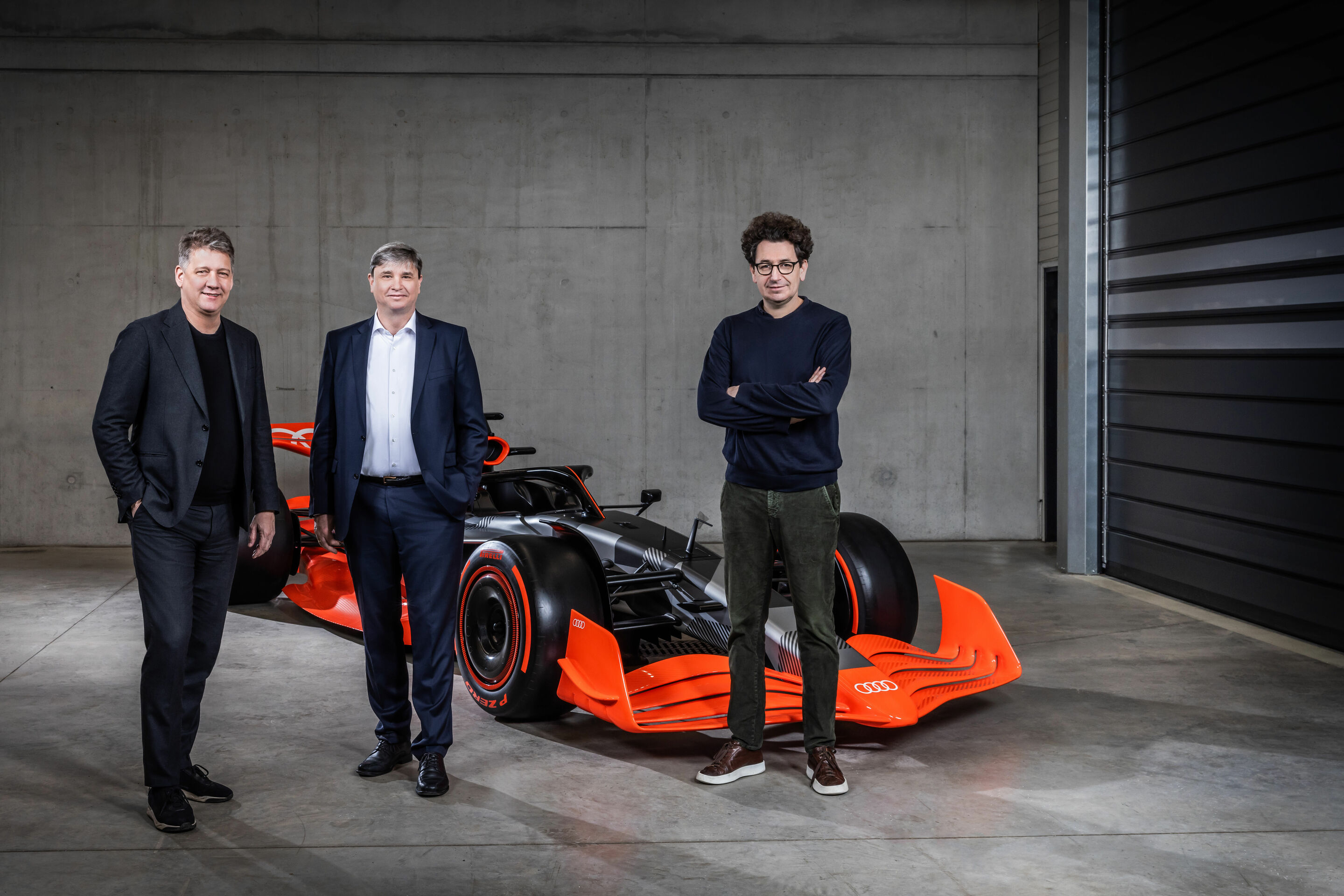 Audi F1 Project - V.l.n.r.: Gernot Döllner, CEO der AUDI AG und Vorsitzender des Verwaltungsrats der Sauber Motorsport AG; Jürgen Rittersberger, Mitglied des Vorstands der AUDI AG, Ressort Finanz, Recht und IT, Mitglied des Verwaltungsrats der Sauber...