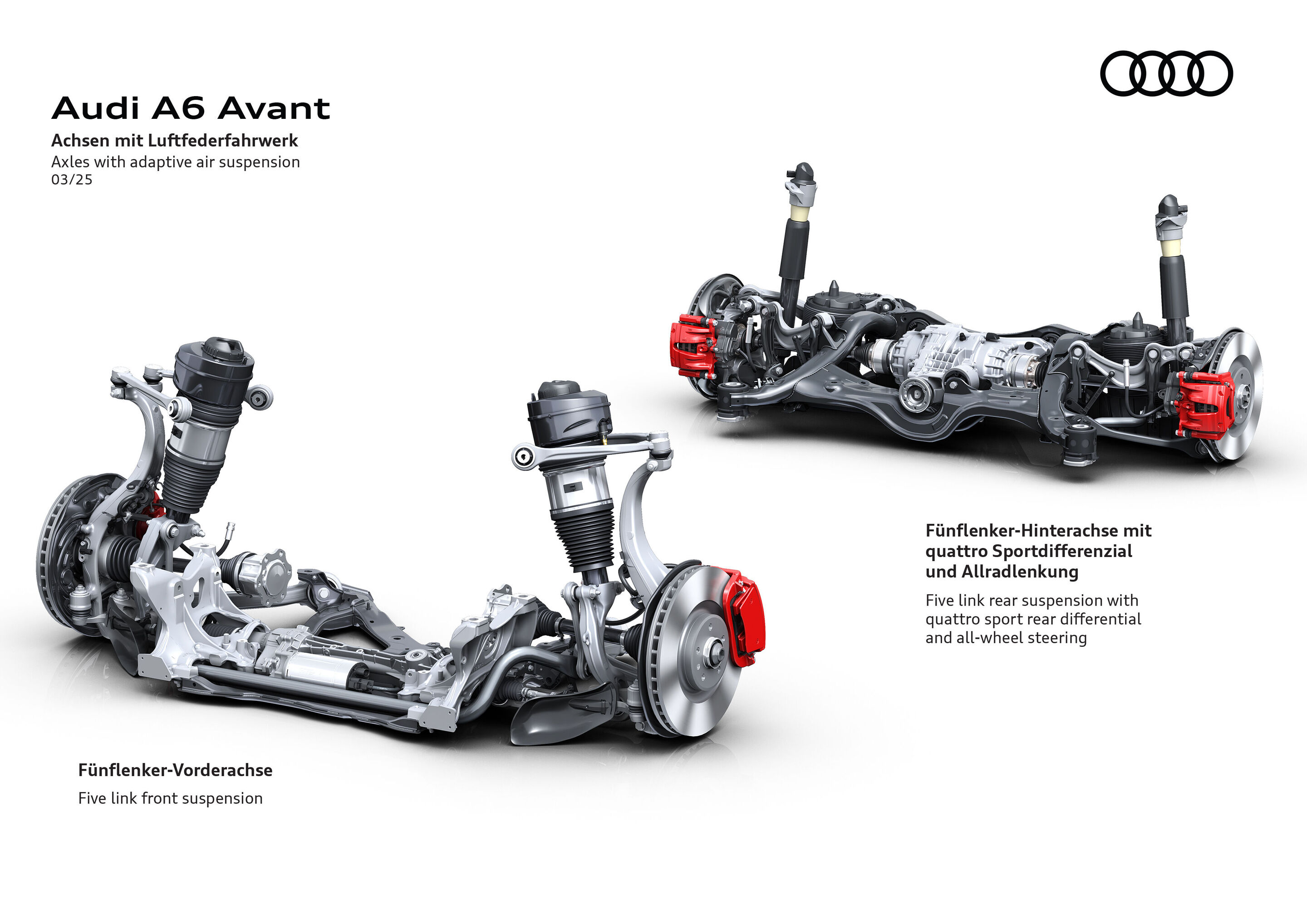 Illustration - Audi A6 Avant - Axles with adaptive air suspension