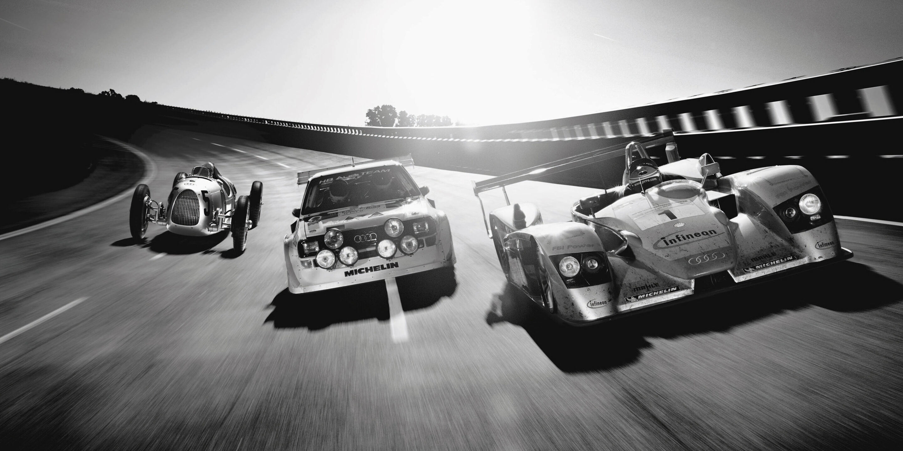 Jubiläumsmagazin Motorsport - Auto Union Typ C, Audi Sport quattro S1, Audi R8 FSI Le Mans