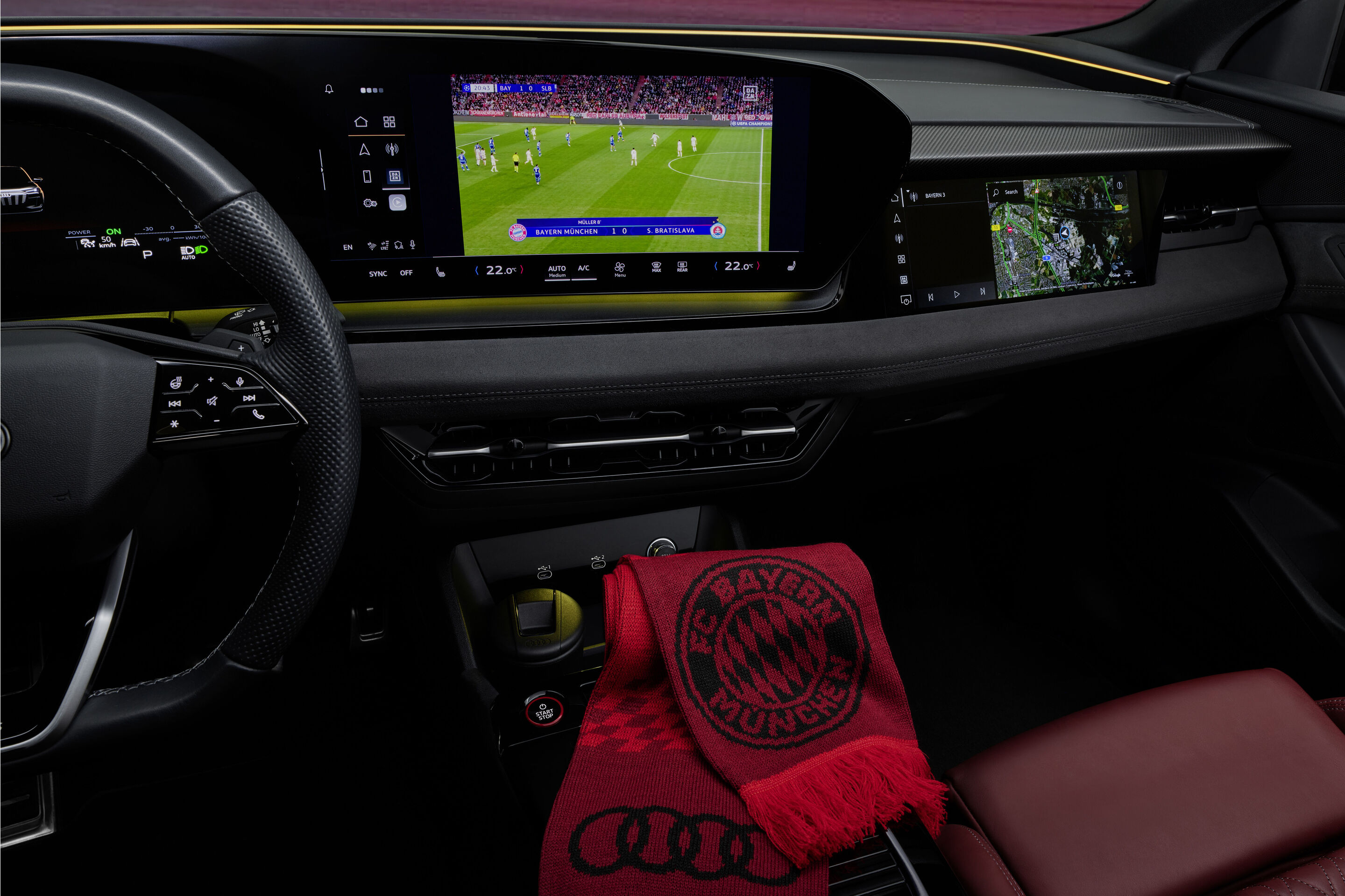 Spitzensport live im Auto: Audi integriert DAZN in neue Modelle - Livesport auf dem MMI Touchdisplay: Audi integriert die App von DAZN in seine neuen Modelle.