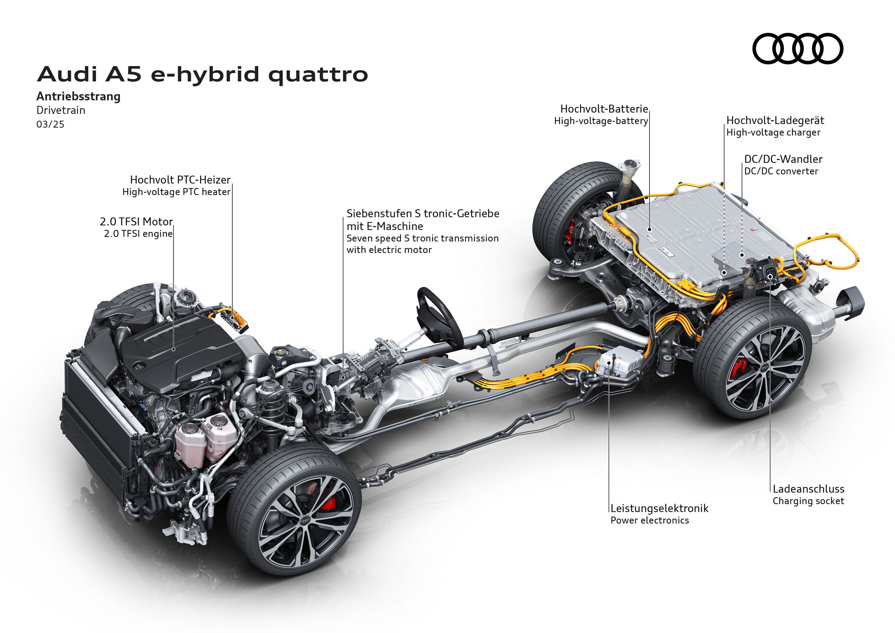 Illustration - Audi A5 e-hybrid quattro - Drivetrain