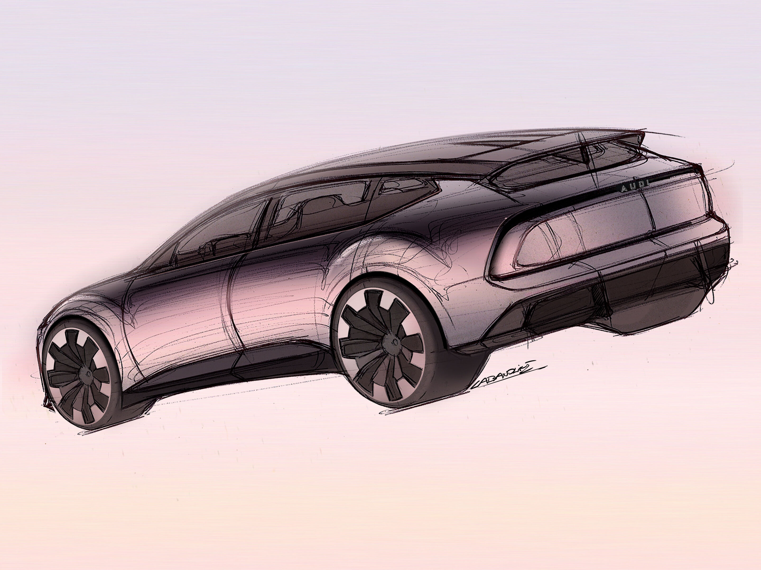 Skizze - AUDI E concept - Design Skizze