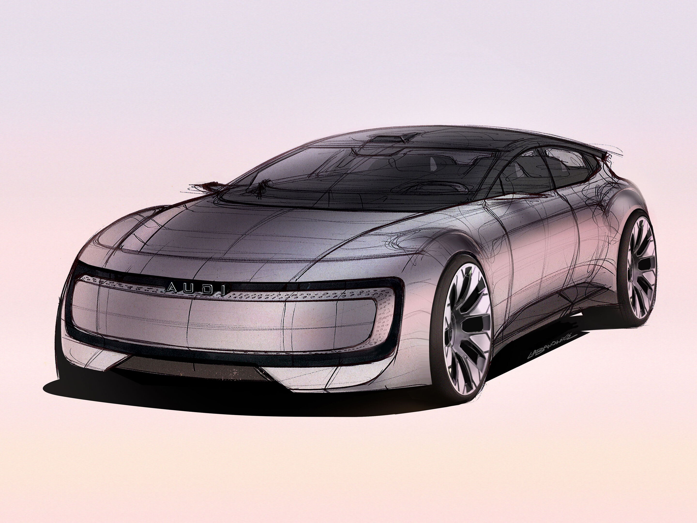 Skizze - AUDI E concept - Design Skizze