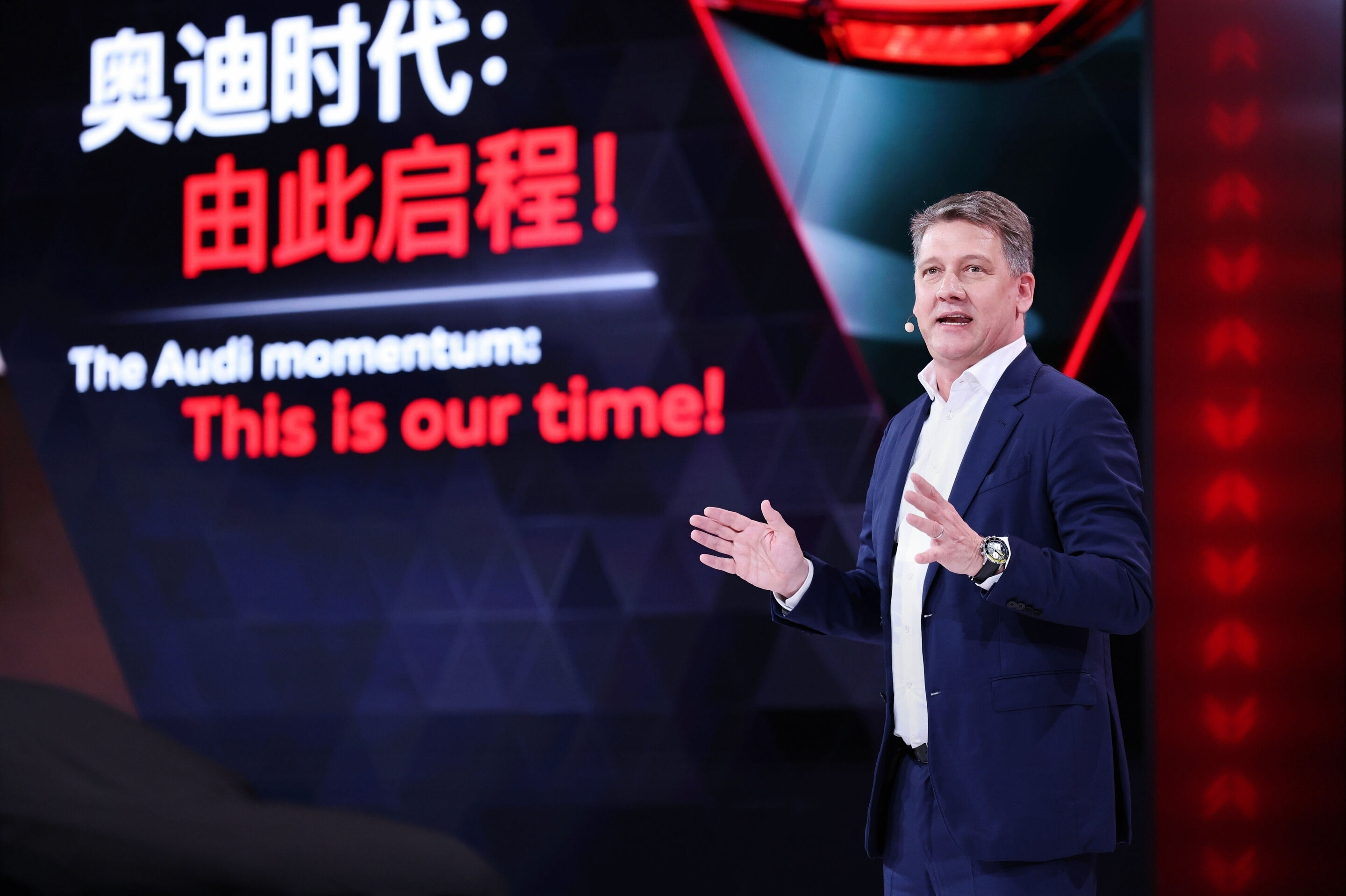 Audi auf der Auto Shanghai 2025 - Auf der Auto Shanghai 2025 präsentieren Audi und seine Joint-Venture-Partner FAW und SAIC ihr Produktportfolio für China auf einem gemeinsamen Messestand: Audi CEO Gernot Döllner