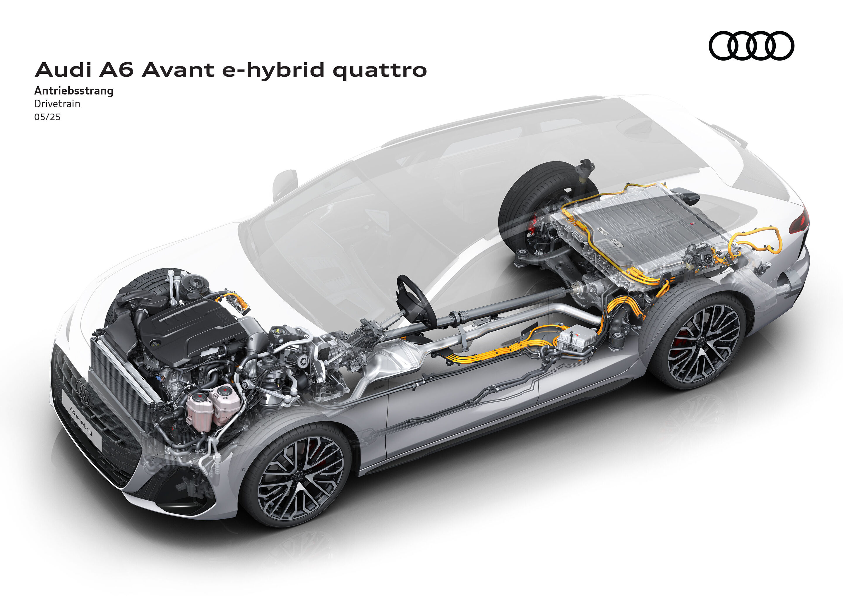 Illustration - Audi A6 Avant e-hybrid quattro - Antriebsstrang