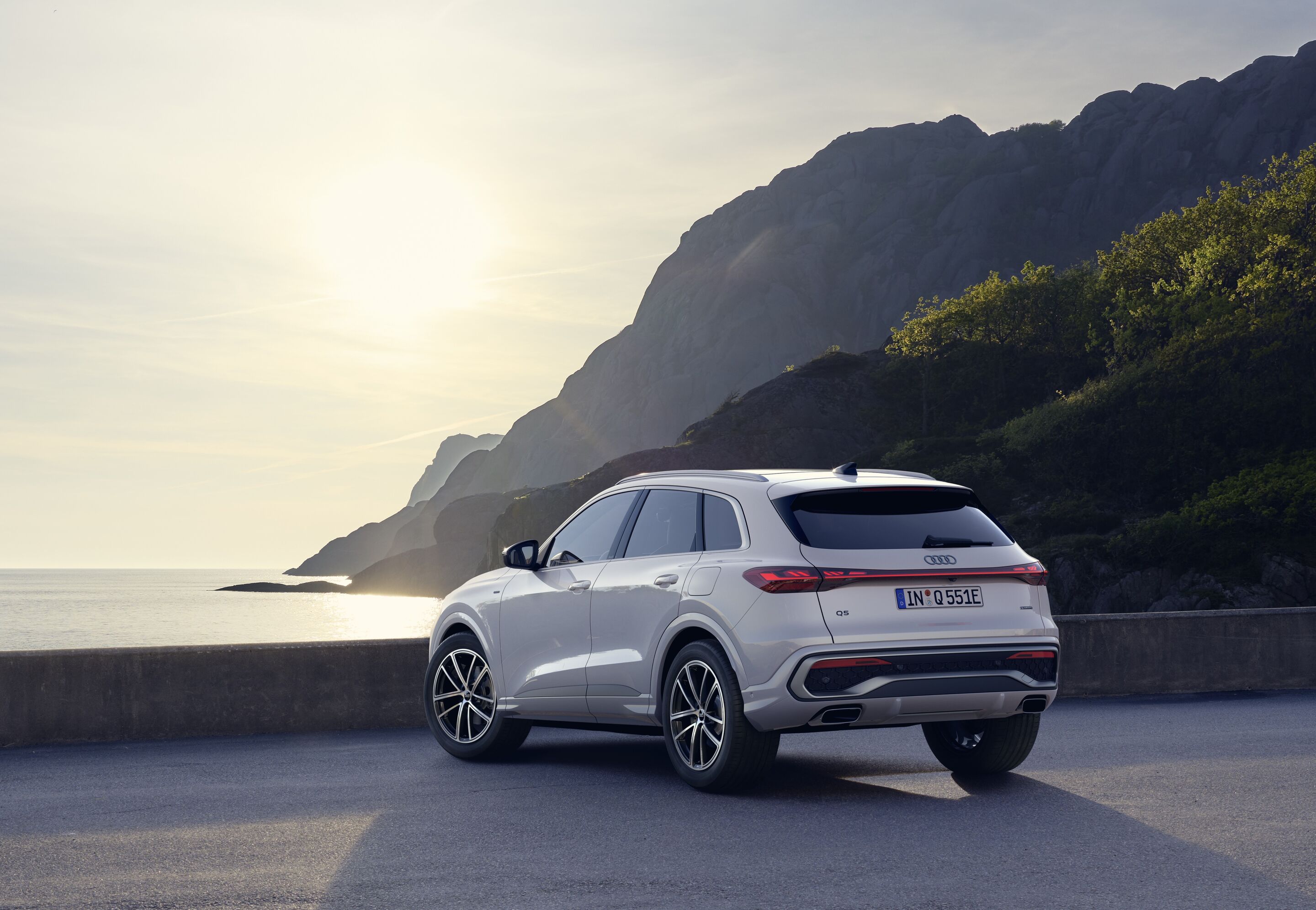 Audi Q5 SUV e-hybrid - Standaufnahme,
Farbe: Gletscherweiß