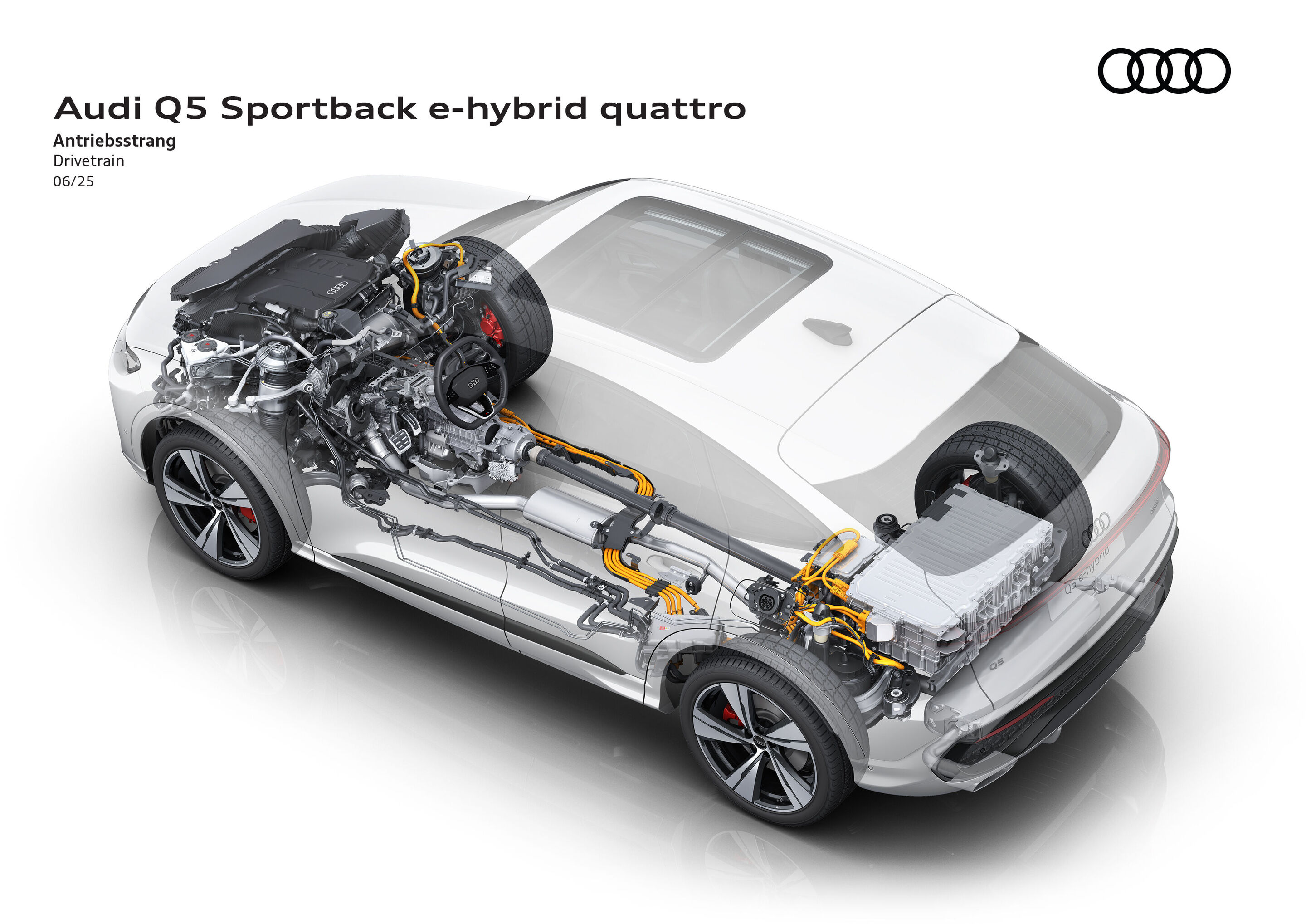 Illustration - Audi Q5 Sportback e-hybrid quattro - Antriebsstrang