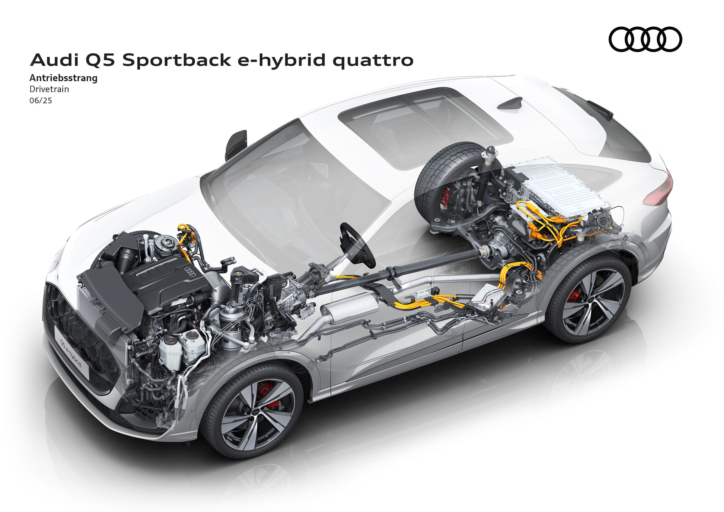 Illustration - Audi Q5 Sportback e-hybrid quattro - Antriebsstrang