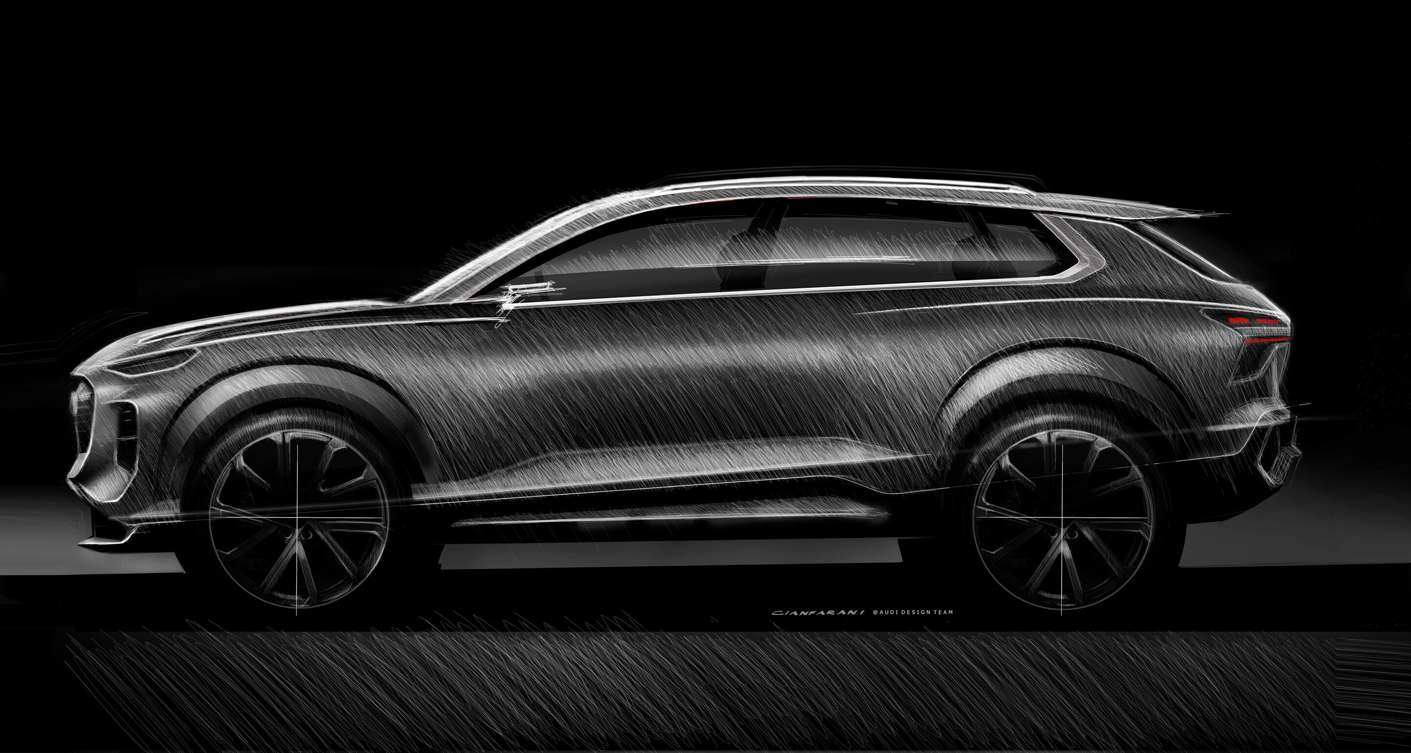 Skizze - Audi Q3 SUV - Design Skizze
