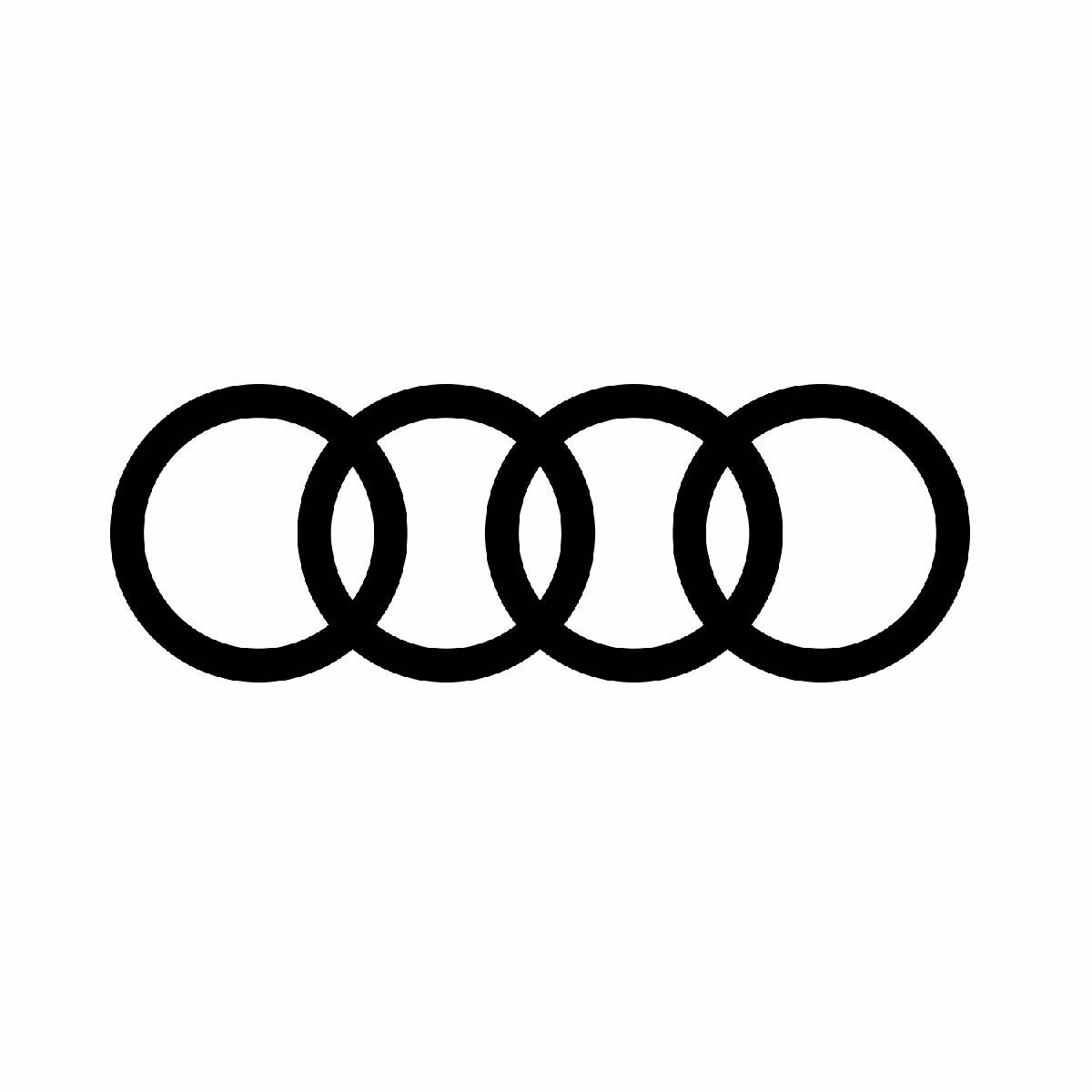 Audi logo: New Corporate Design - New Audi logo: The brand trademark, the four rings.