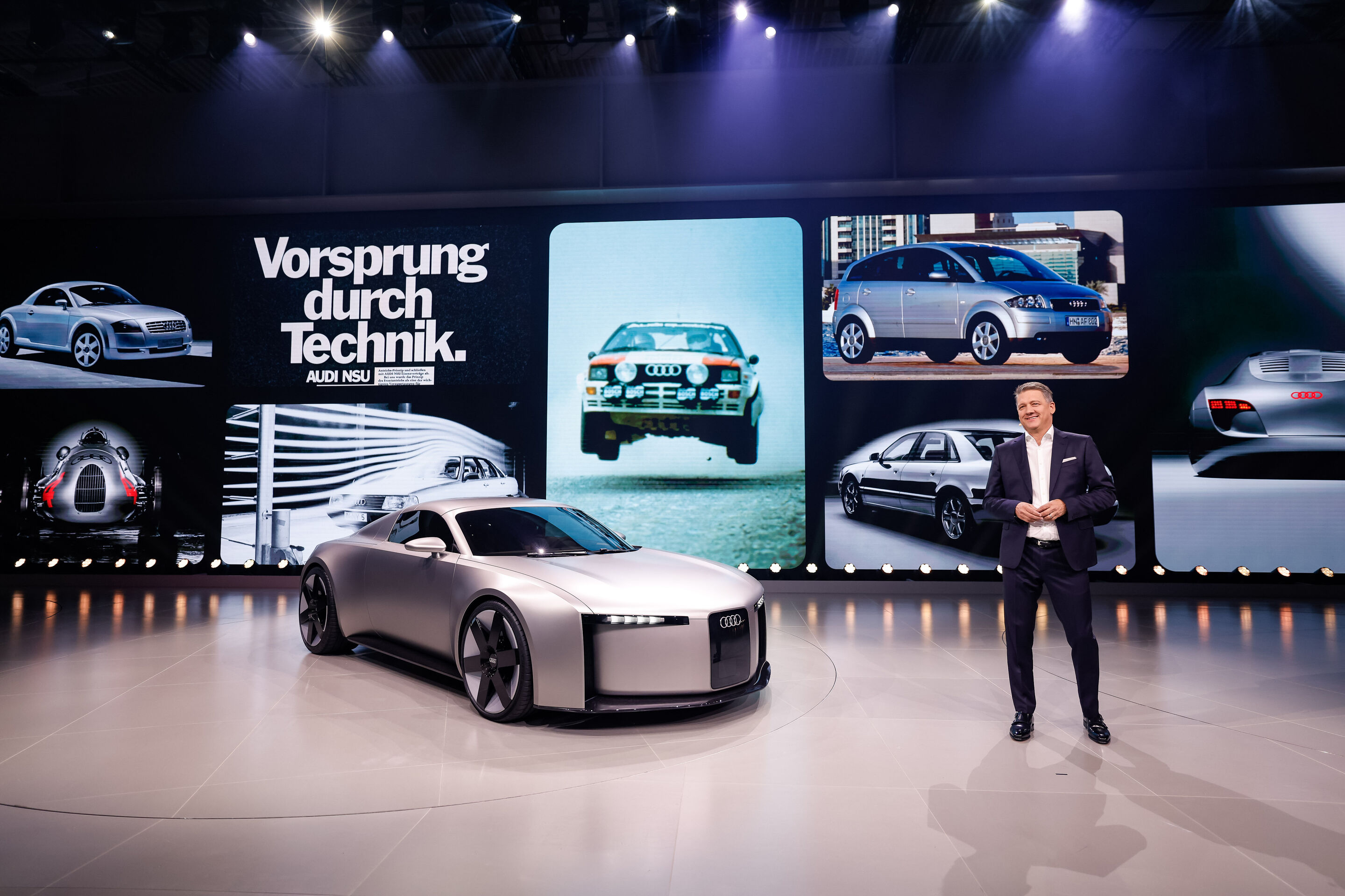 Audi auf der IAA Mobility - Audi CEO Gernot Döllner präsentiert den Audi Concept C auf der Veranstaltung der Volkswagen Group am 7. September 2025.