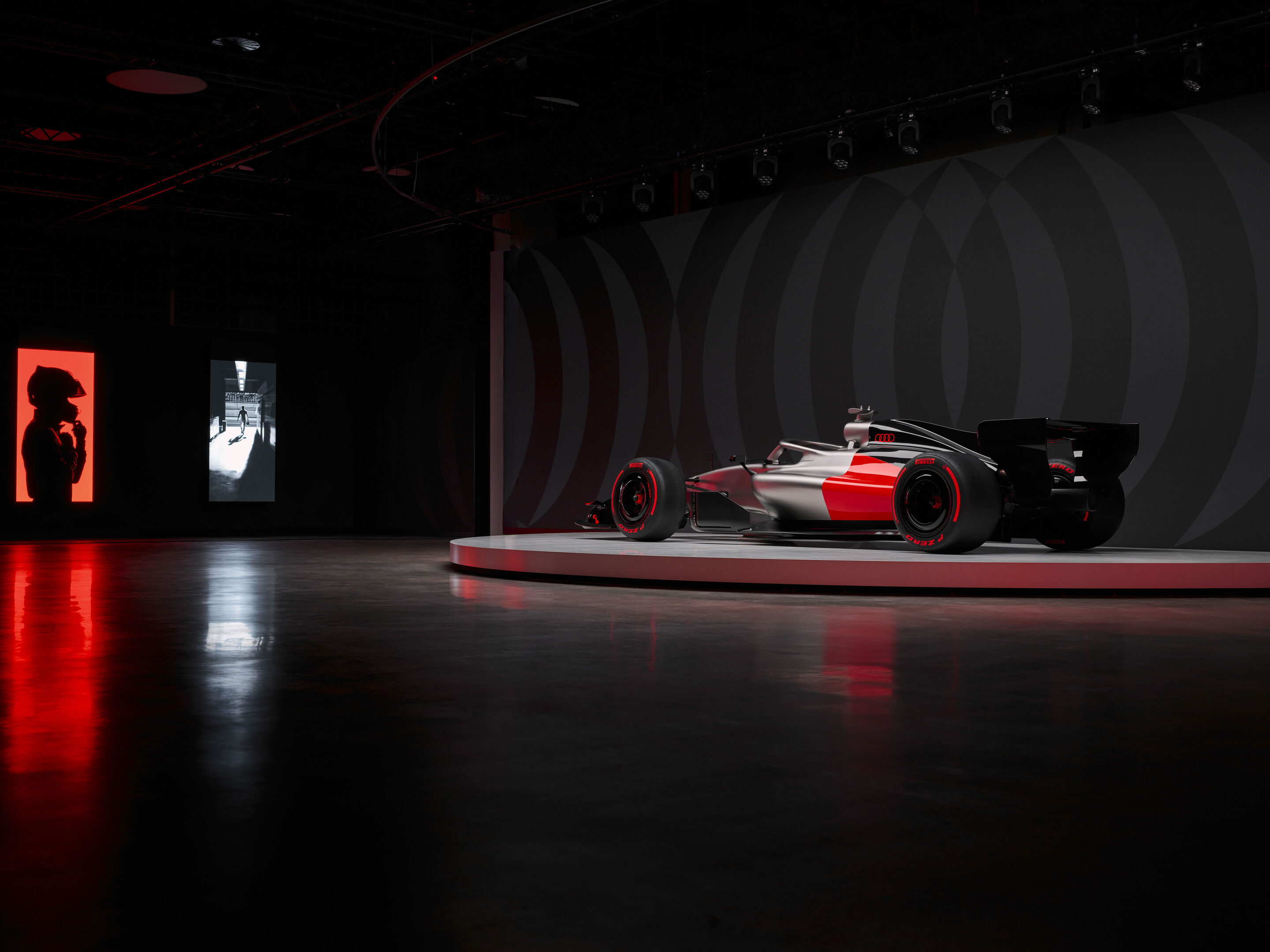 Der Audi R26 Concept gibt einen Ausblick auf den Markenauftritt in der Königsklasse des Motorsports. Impressionen vom Reveal-Event „Audi One“ in München, 12. November 2025.