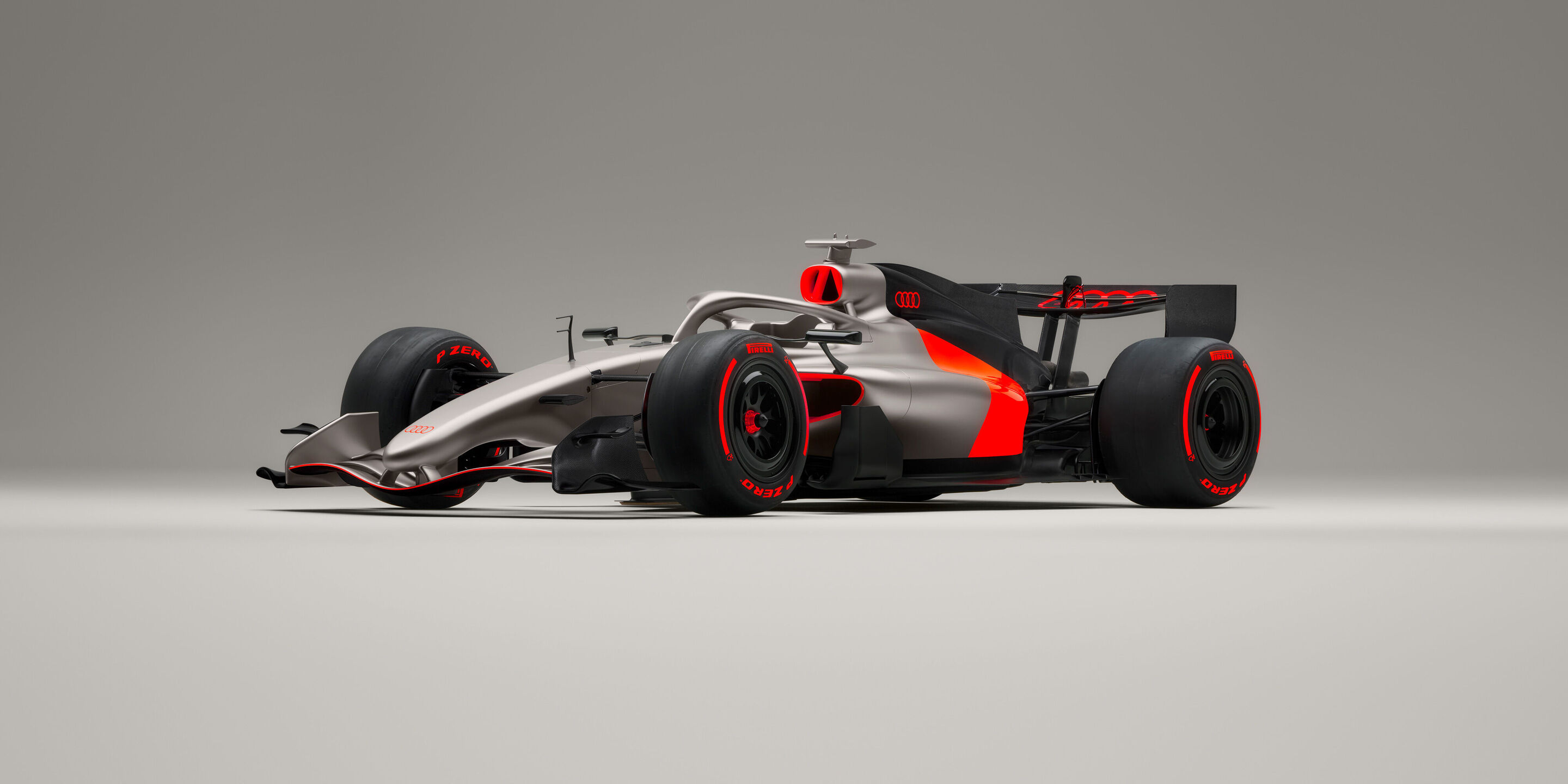 Audi R26 Concept - Indoor-Standaufnahme, Exterieur, Dreiviertelansicht