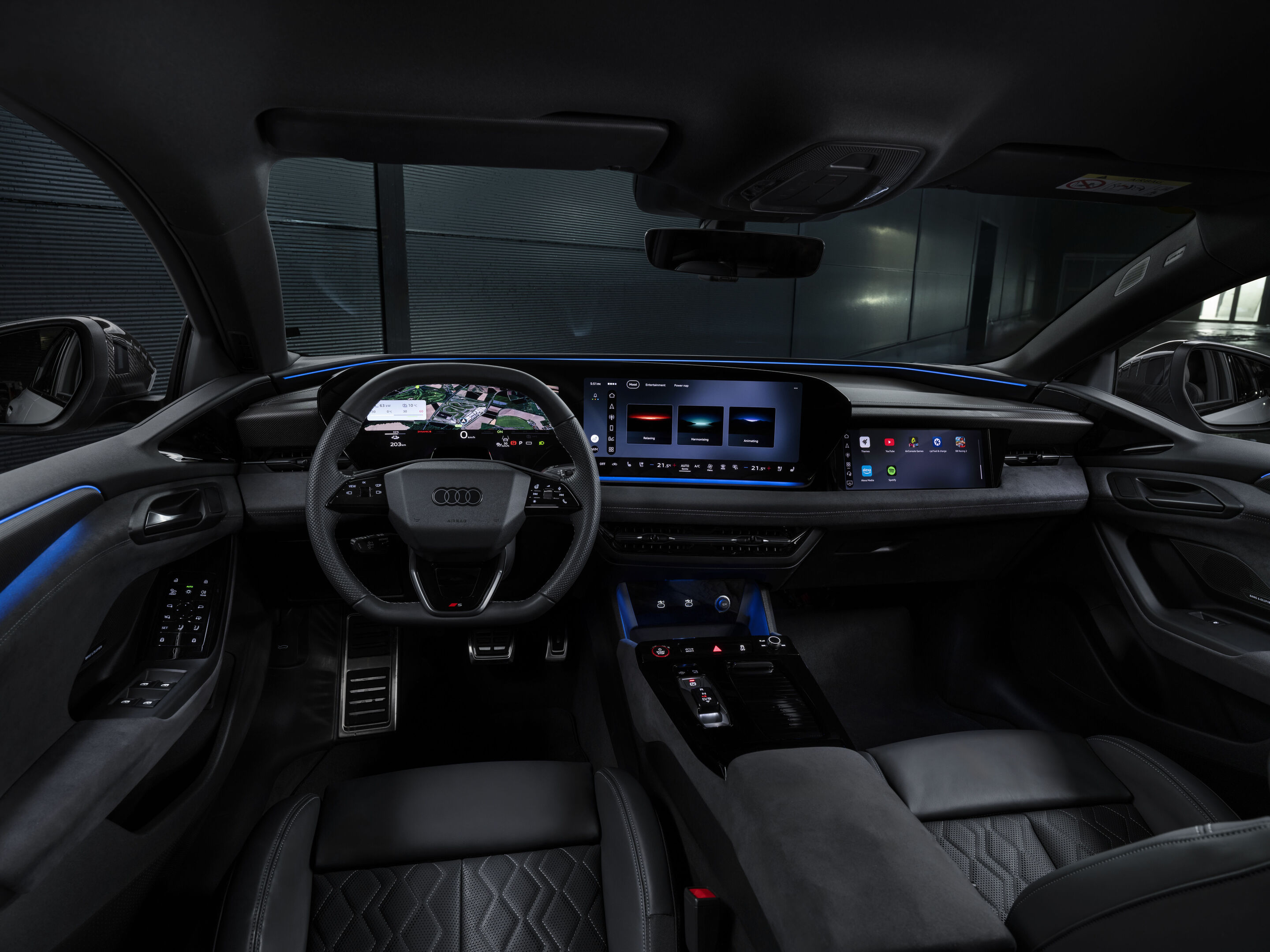 Updates for five Audi model series: more emotion, comfort, and features in store - The new experience modes control lighting, sound, and climate inside the vehicle – creating either an energizing or relaxing atmosphere as desired.