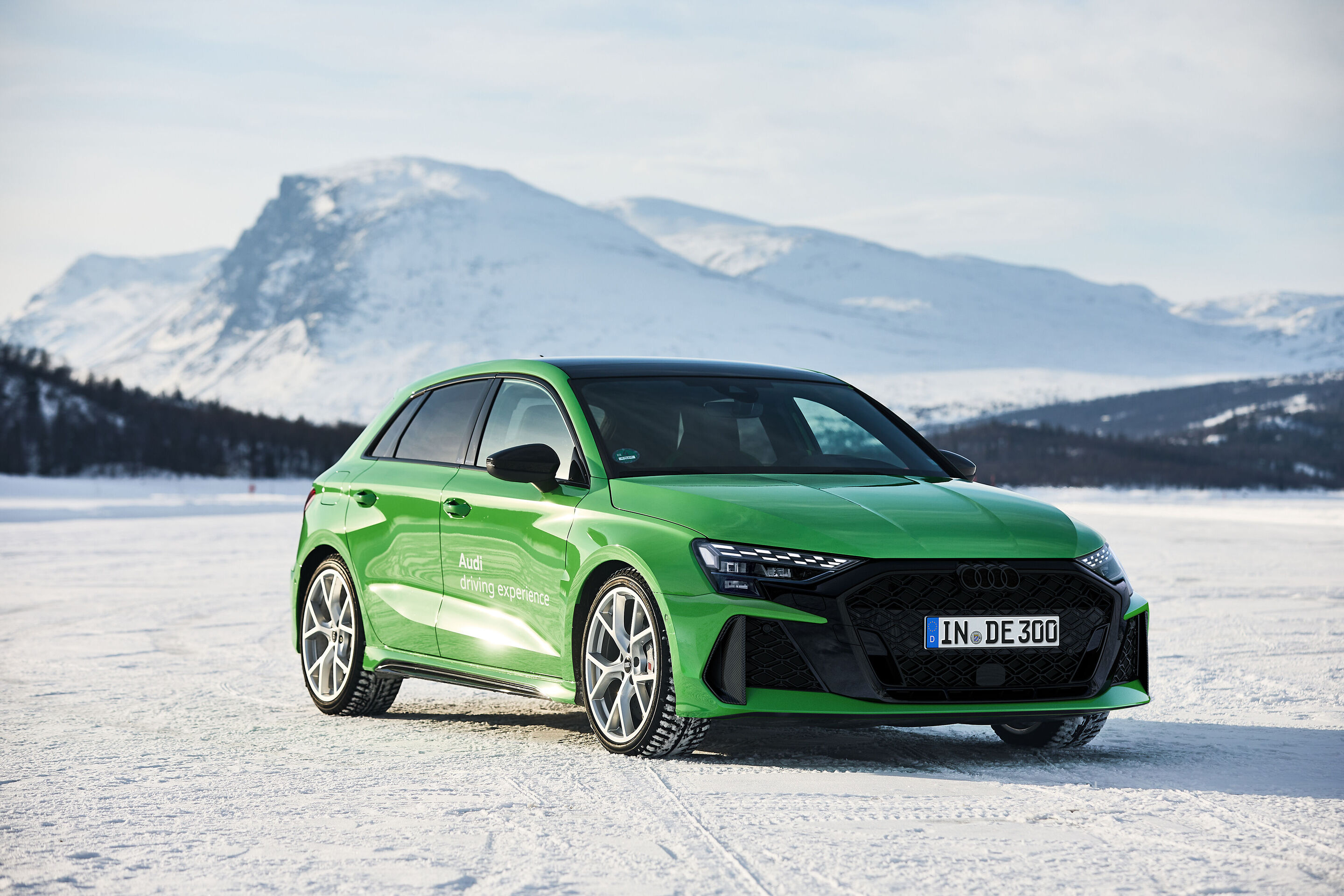 Audi RS 3 Sportback - Standaufnahme, 
Farbe: Kyalamigrün