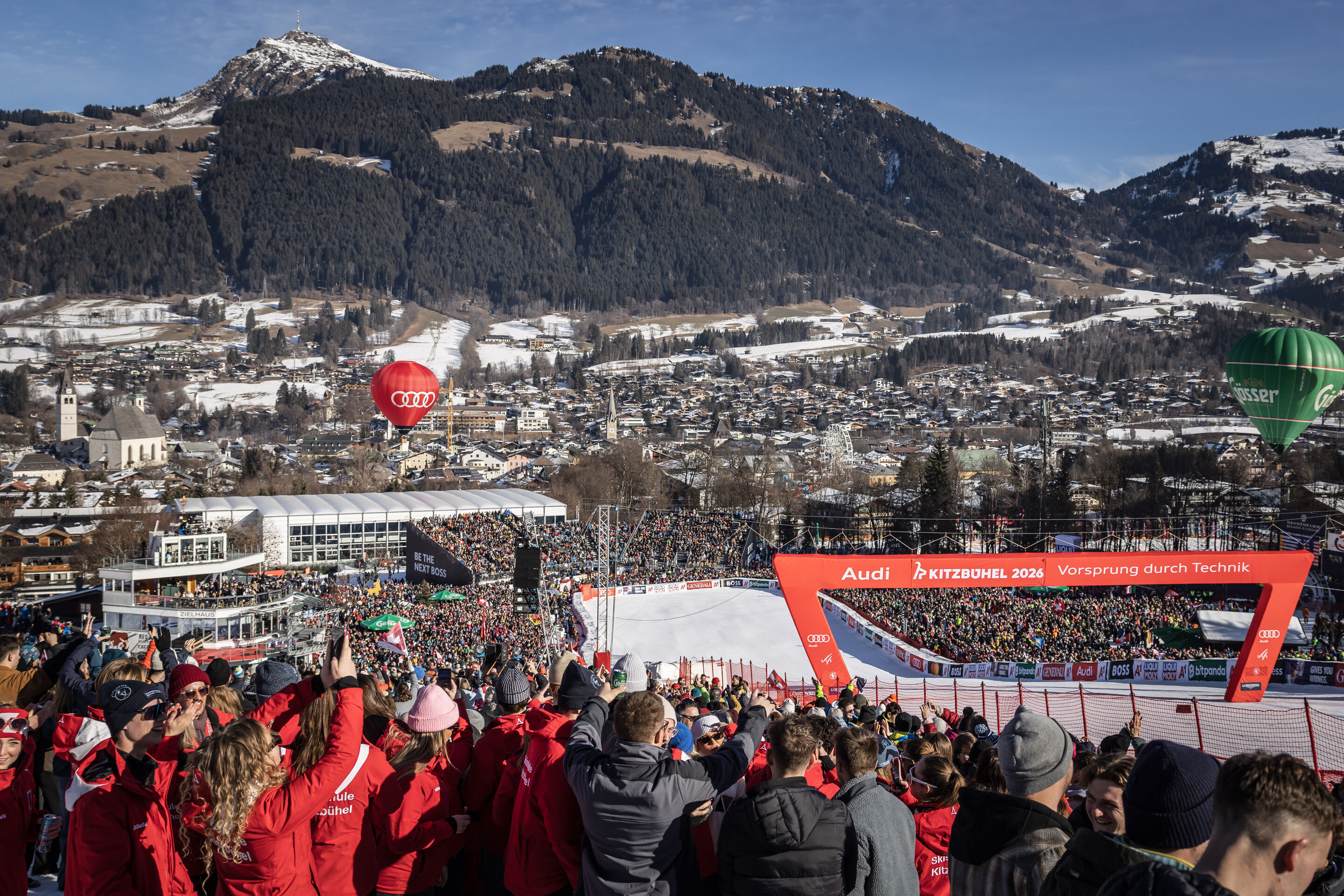 Audi beim Hahnenkamm-Rennen in Kitzbühel 2026 - Seit über 20 Jahren ist Audi Sponsor des Hahnenkamm-Rennen in Kitzbühel.