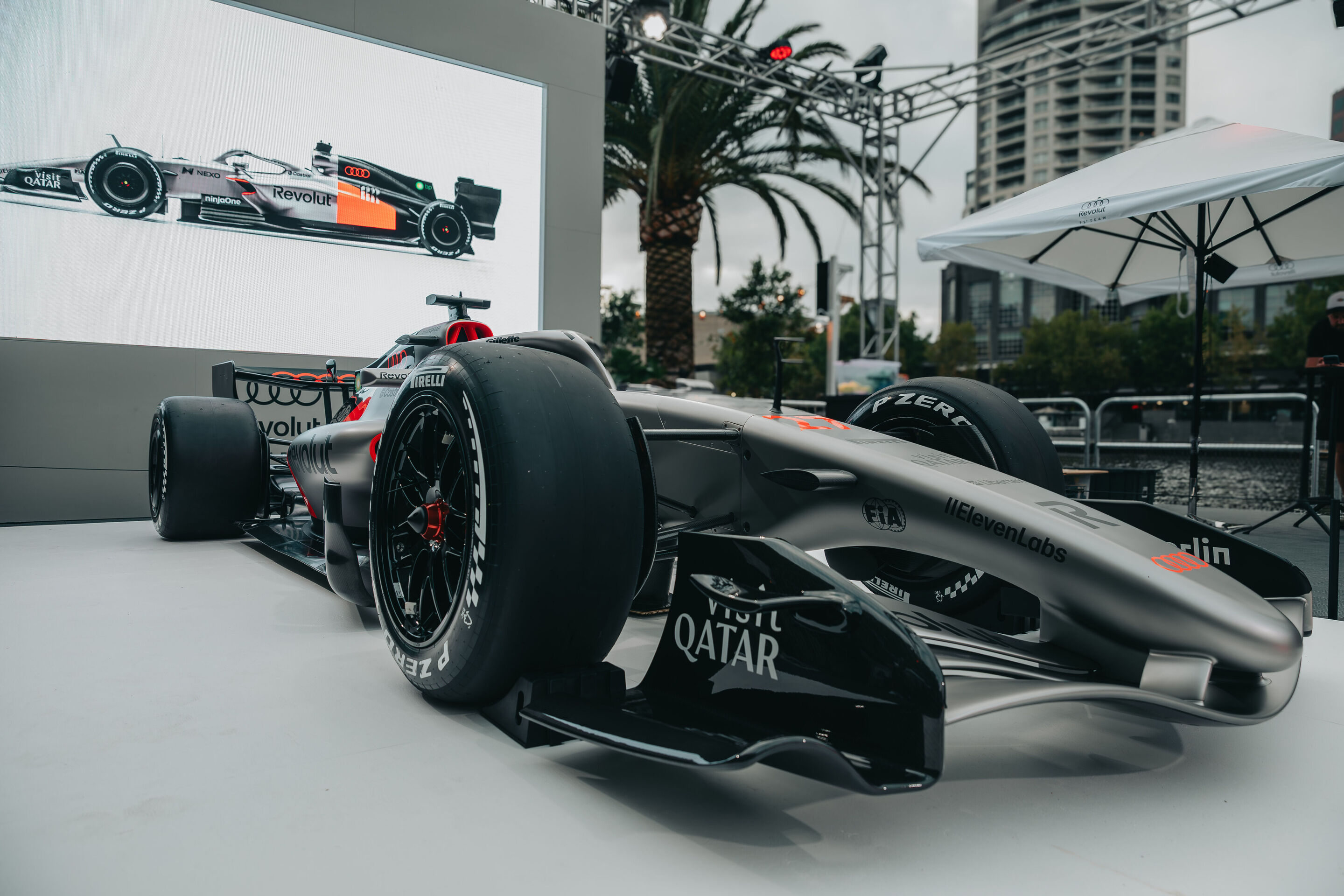 Audi makes its Formula 1 debut - The Audi R26 show car.