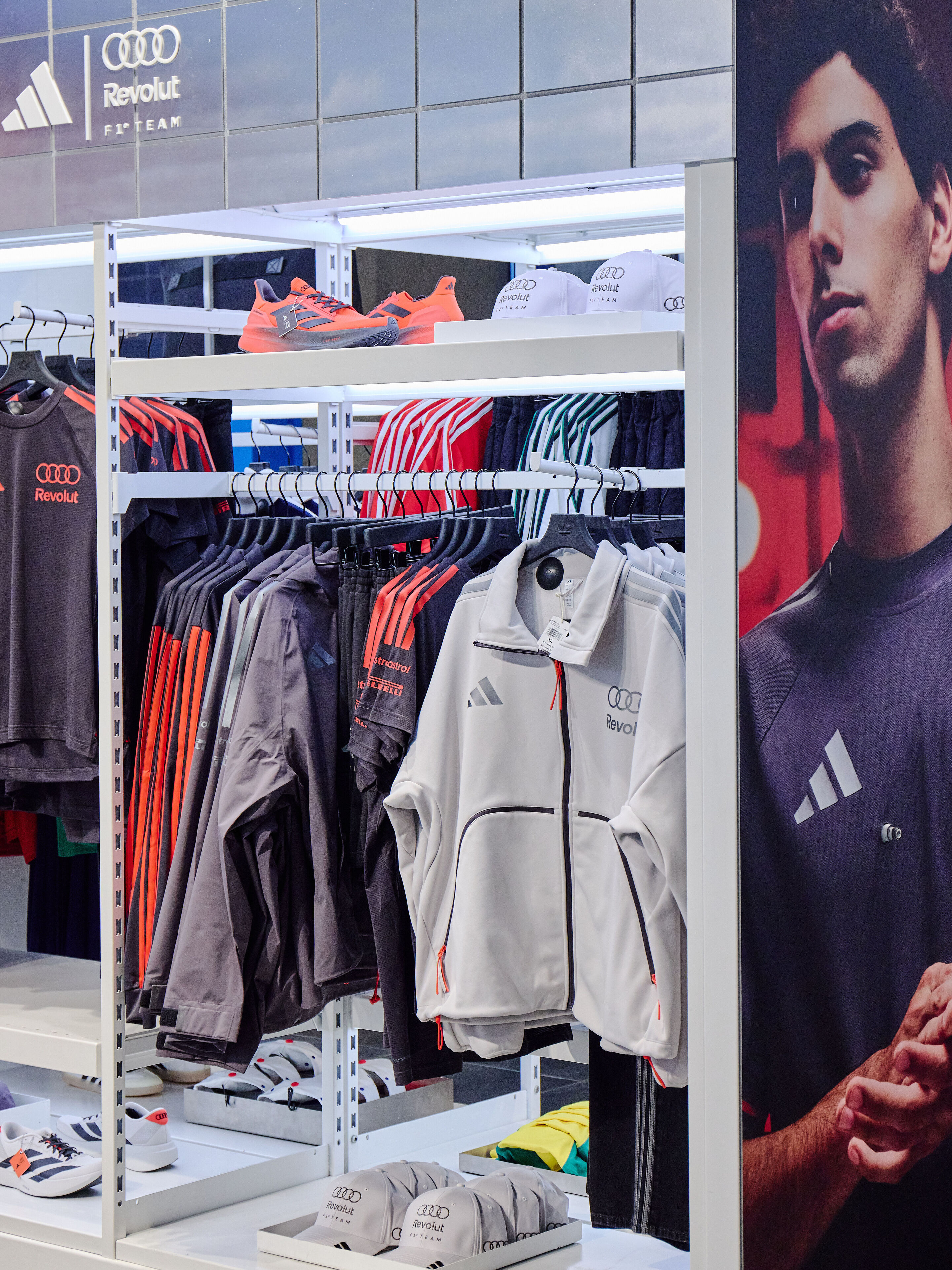 Audi makes its Formula 1 debut - The adidas x Audi Revolut F1 Team collection at the adidas Original Store downtown Melbourne.
