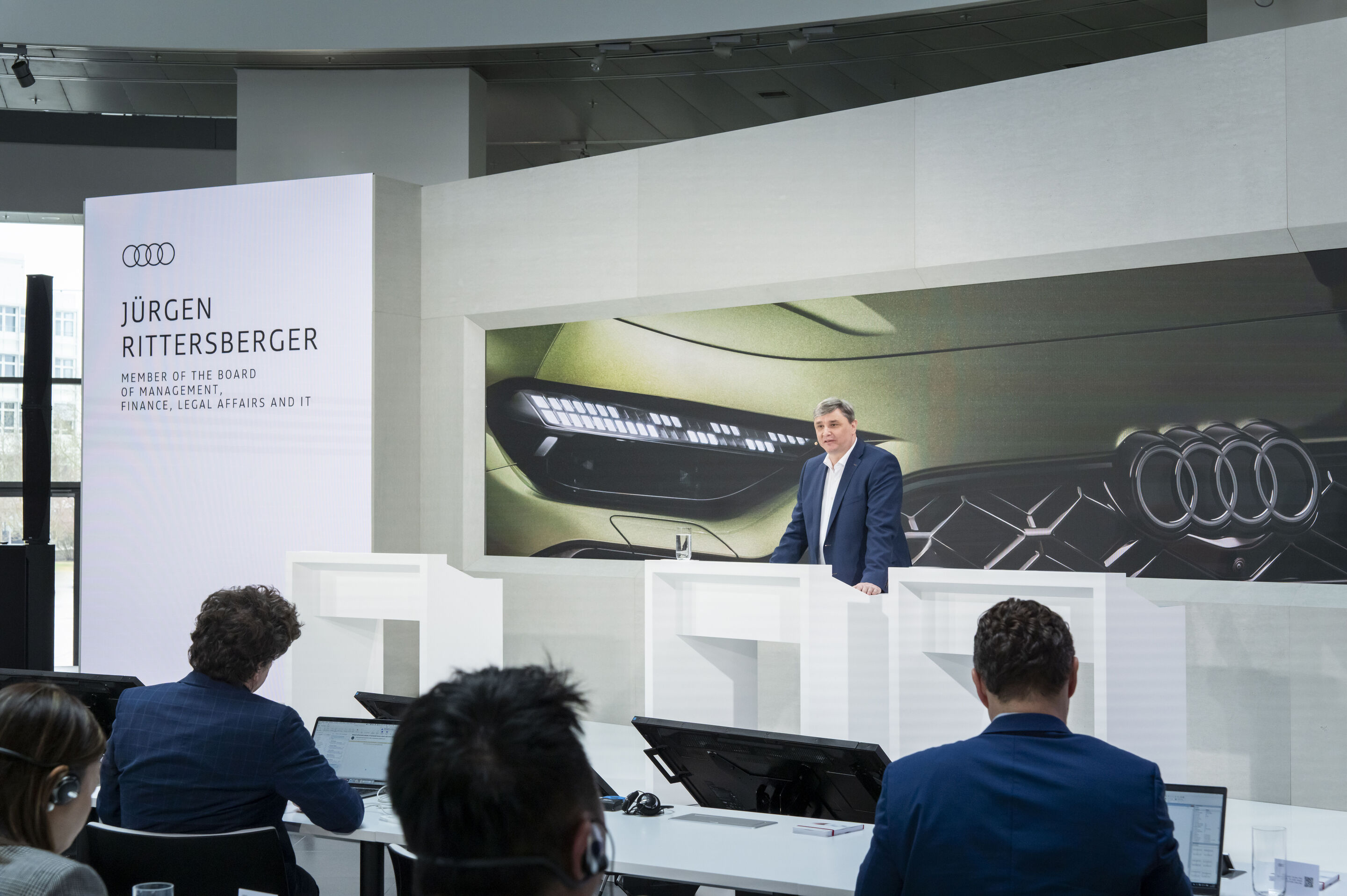 Audi Annual Media Conference 2026 - Jürgen Rittersberger, Mitglied des Vorstands für Finanz, Recht und IT, bei der Audi Annual Media Conference 2026