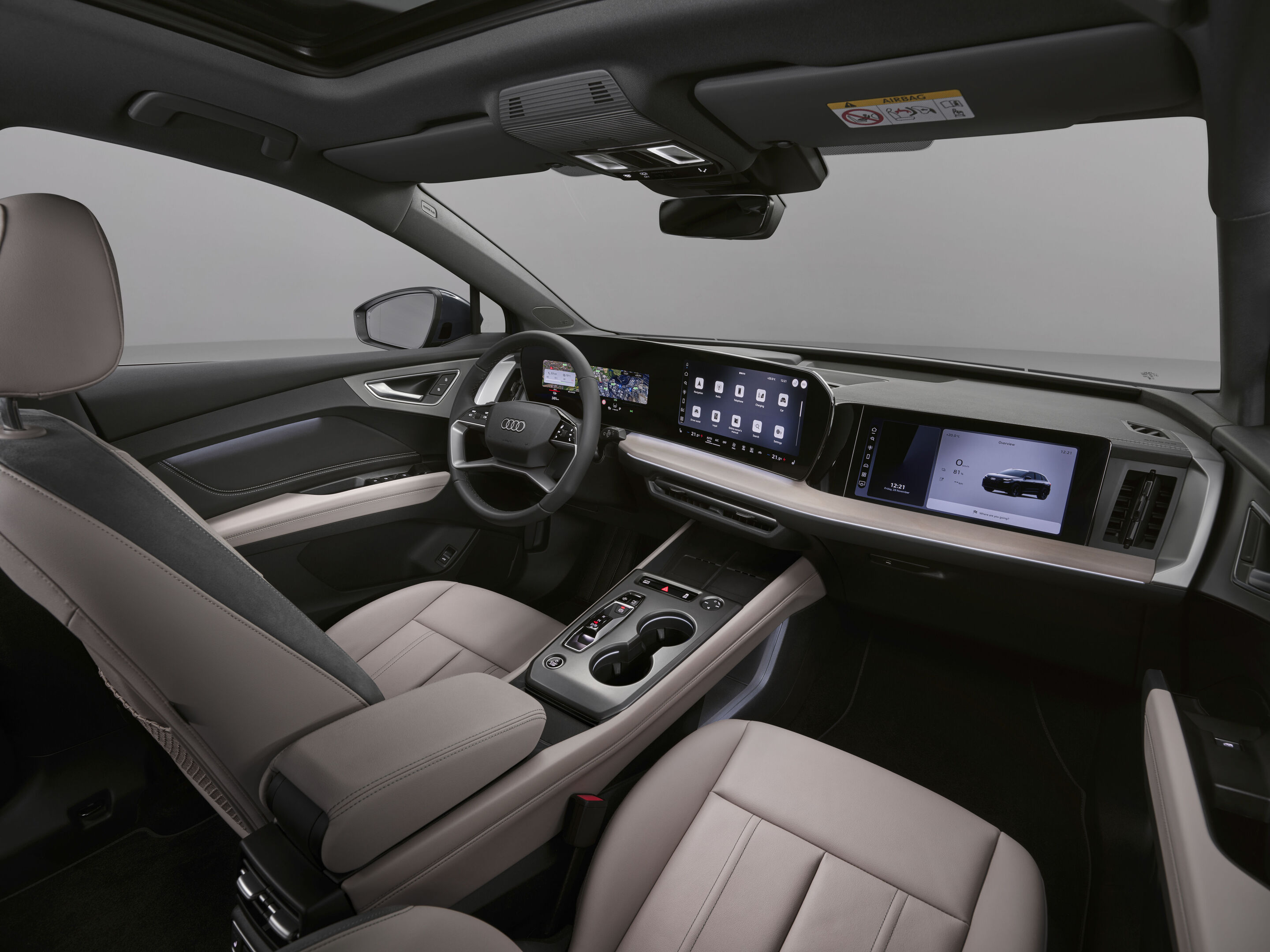 Audi Q4 SUV e-tron - Studioaufnahme, Interieur, Digital Stage