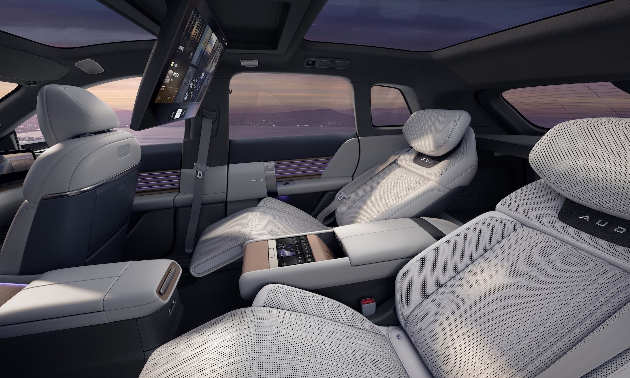 Audi at Auto China 2026 - Outdoor static shot, interior of the Audi E7X
