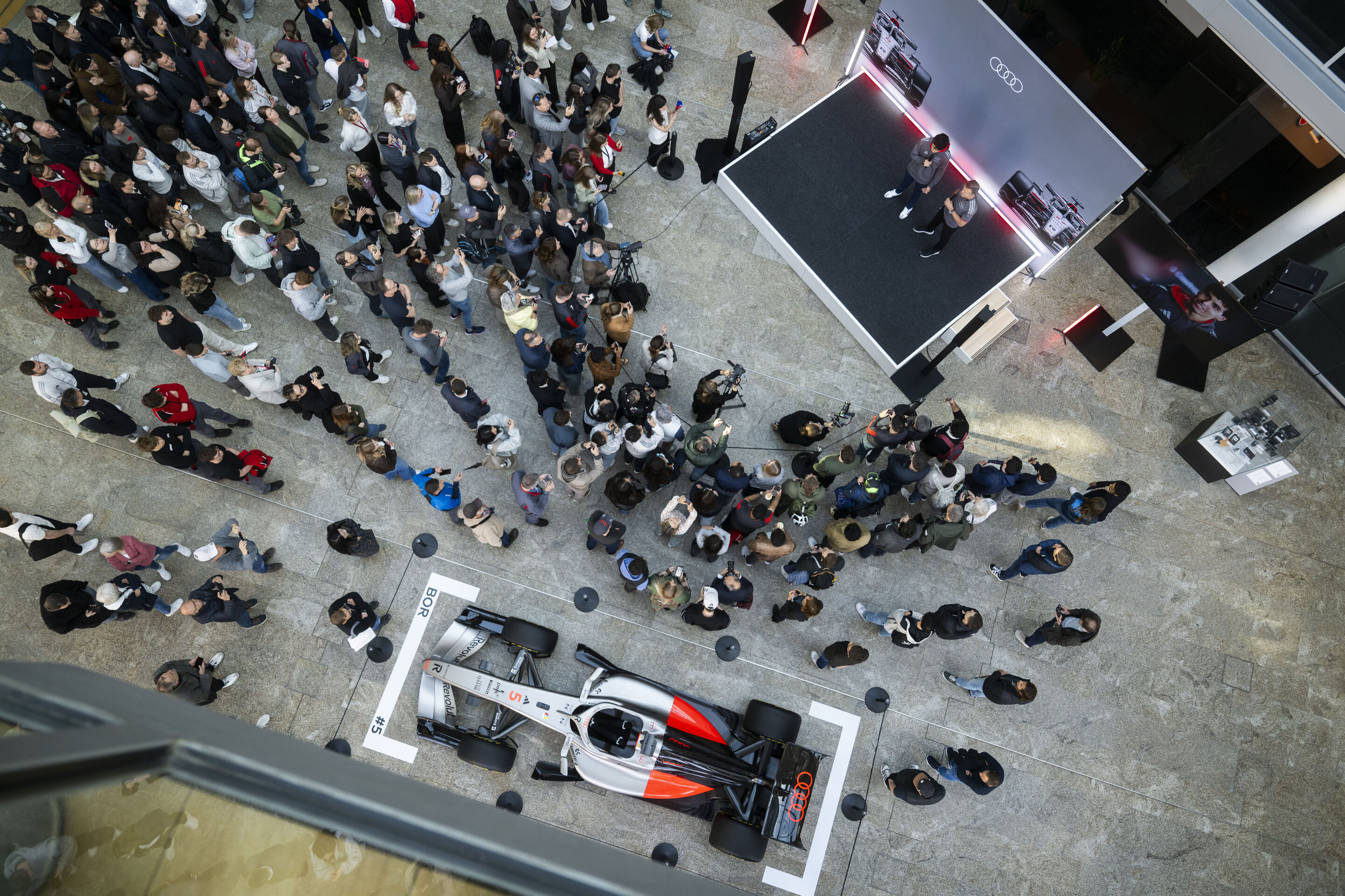 Audi F1 driver Gabriel Bortoleto visits Ingolstadt - Gabriel Bortoleto, driver for Audi Revolut F1 Team, visits the Audi Forum in Ingolstadt