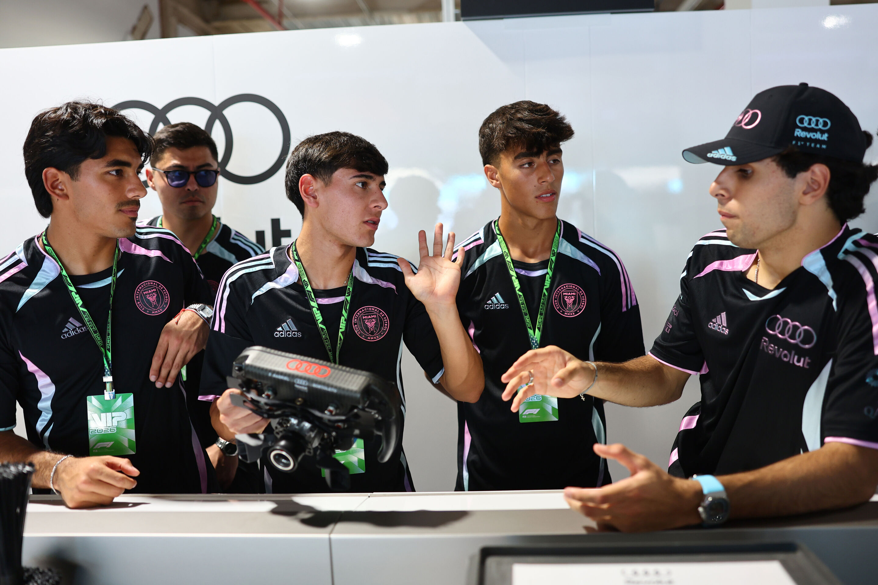 Audi Revolut F1 Team: Miami Grand Prix - Inter Miami visits Audi Revolut F1 Team, Gabriel Bortoleto
