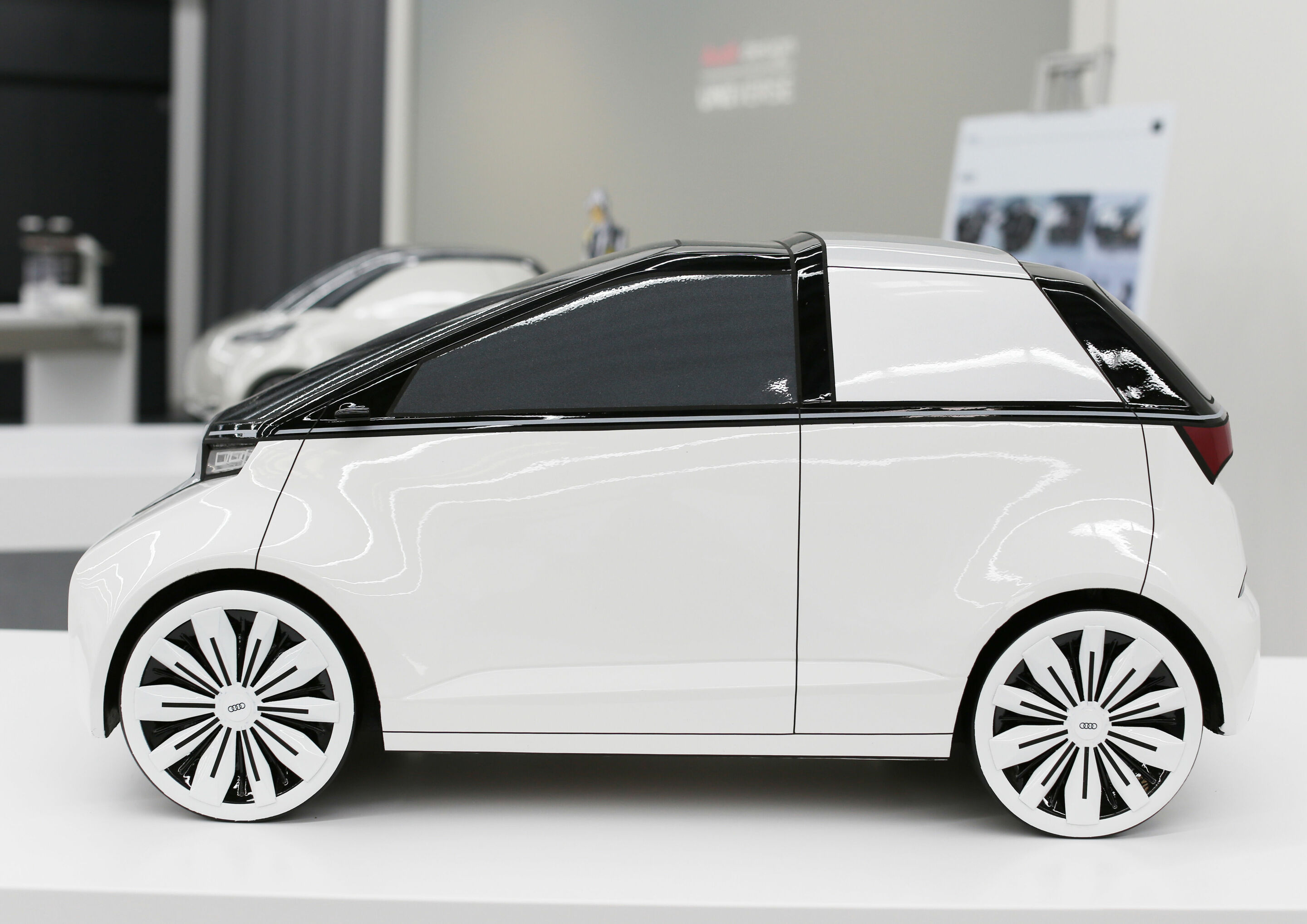 Audi Hosts Design Universities - The model “LIMO” by students Victor Diemer and Kentaro Tamamushi from Scuola Politecnica di Design in Milan. They created a sedan to be used for transport during Expo 2015 in Milan.