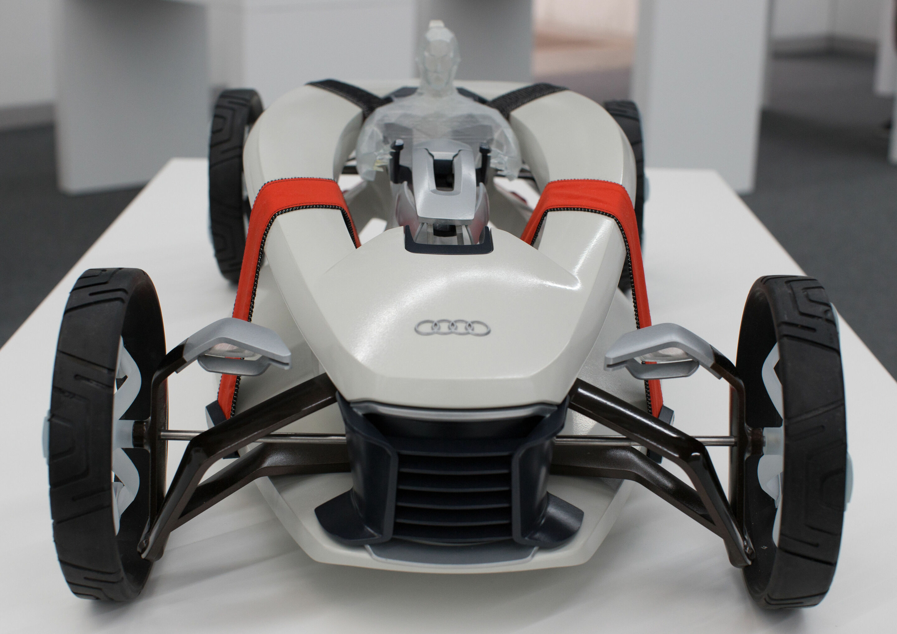 Audi Hosts Design Universities - Models by students Cherica Haye and Nir Siegel from the Royal College of Art in London for the Audi cooperation project “Suit”.