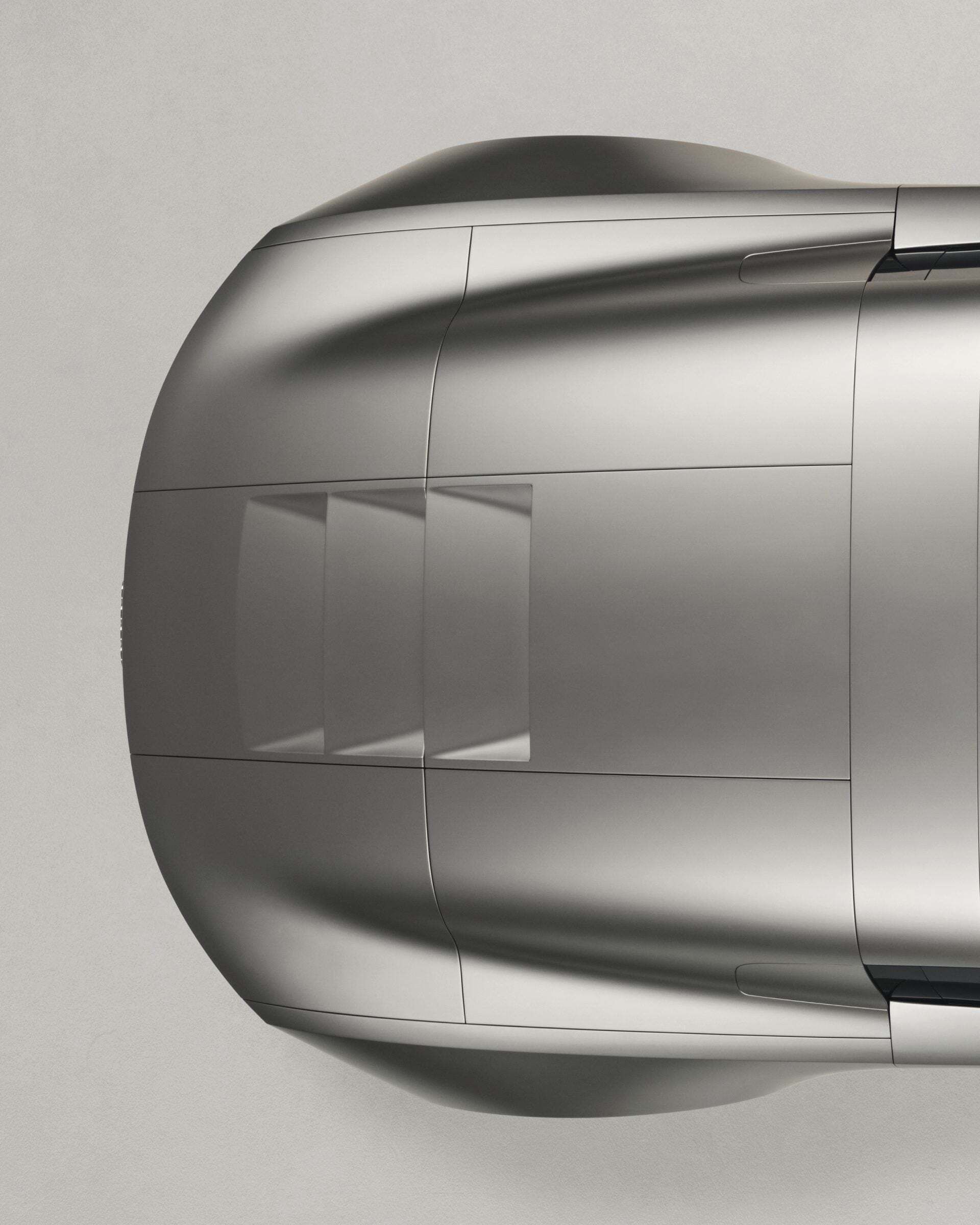 Nahaufnahme von oben, die einen Teil des Hecks des Audi Concept C zeigt.
