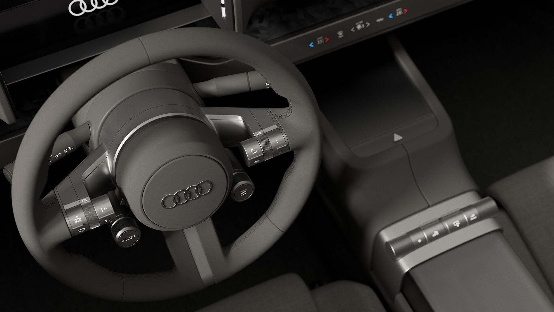 Nahaufnahme des Cockpits des Audi Concept C.