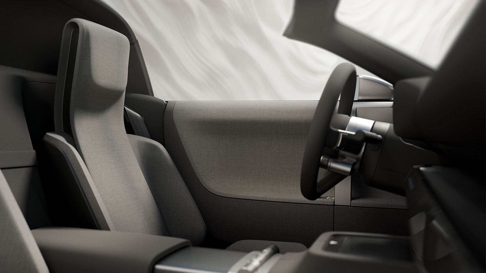 Side view into the interior of the Audi Concept C.