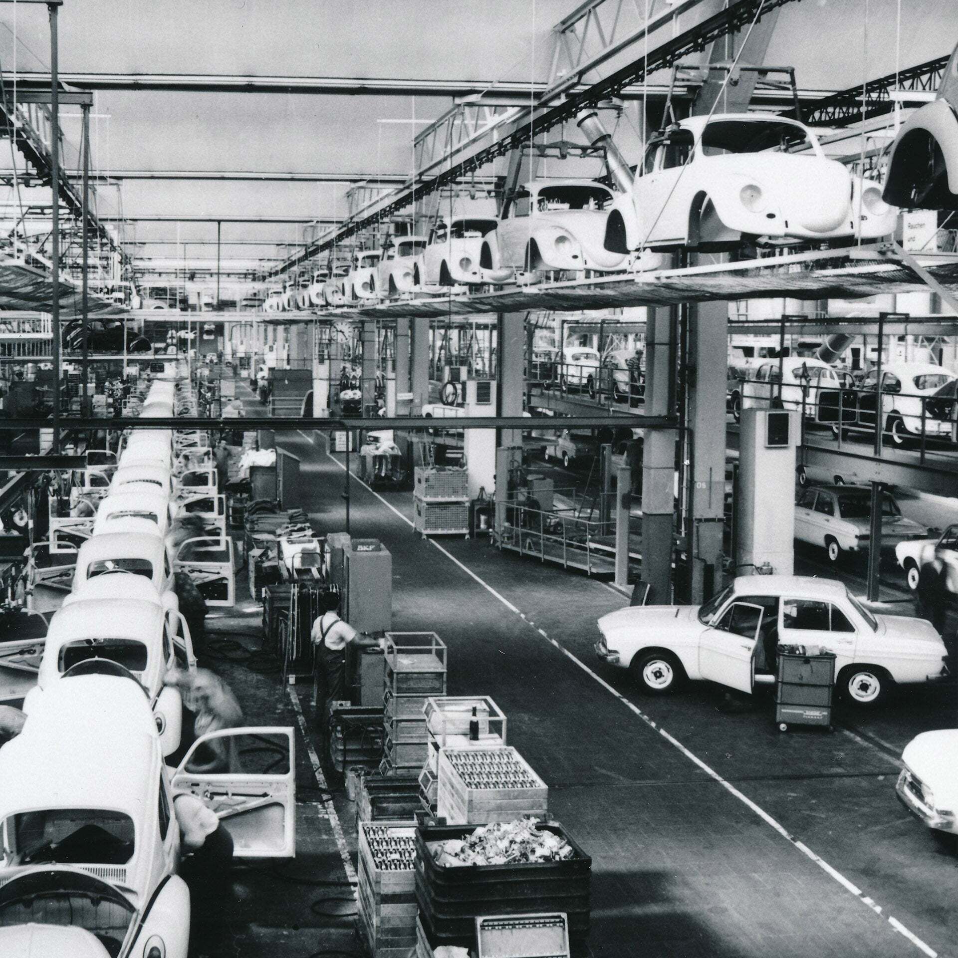 Die Produktion des VW Käfer im Werk Ingolstadt - Wiedergeburt - die Marke Audi im Volkswagen Konzern