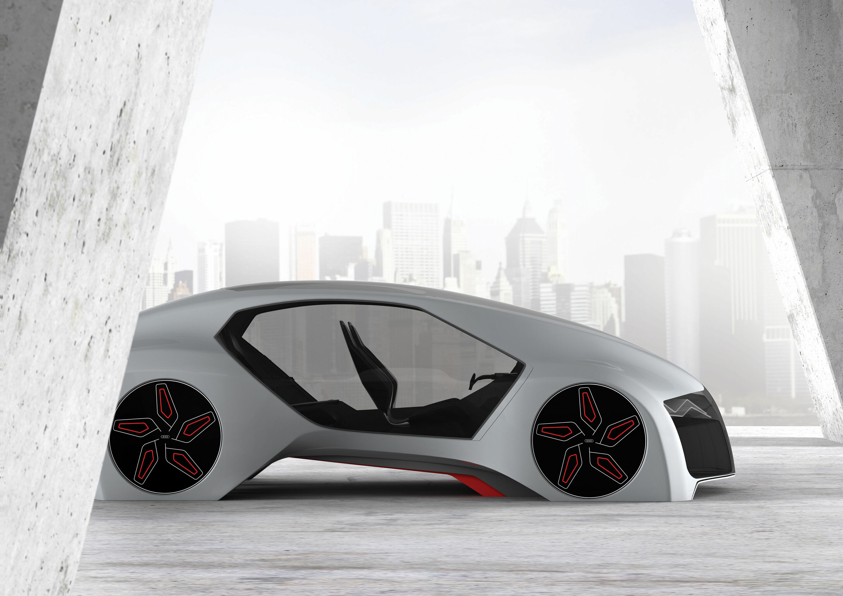 Audi Hosts Design Universities - Computer animation by design student Adrian Mankovecký from the Academy of Fine Arts and Design in Bratislava for his “Wood Aerodynamics” concept for the academy’s cooperative project with Audi.
