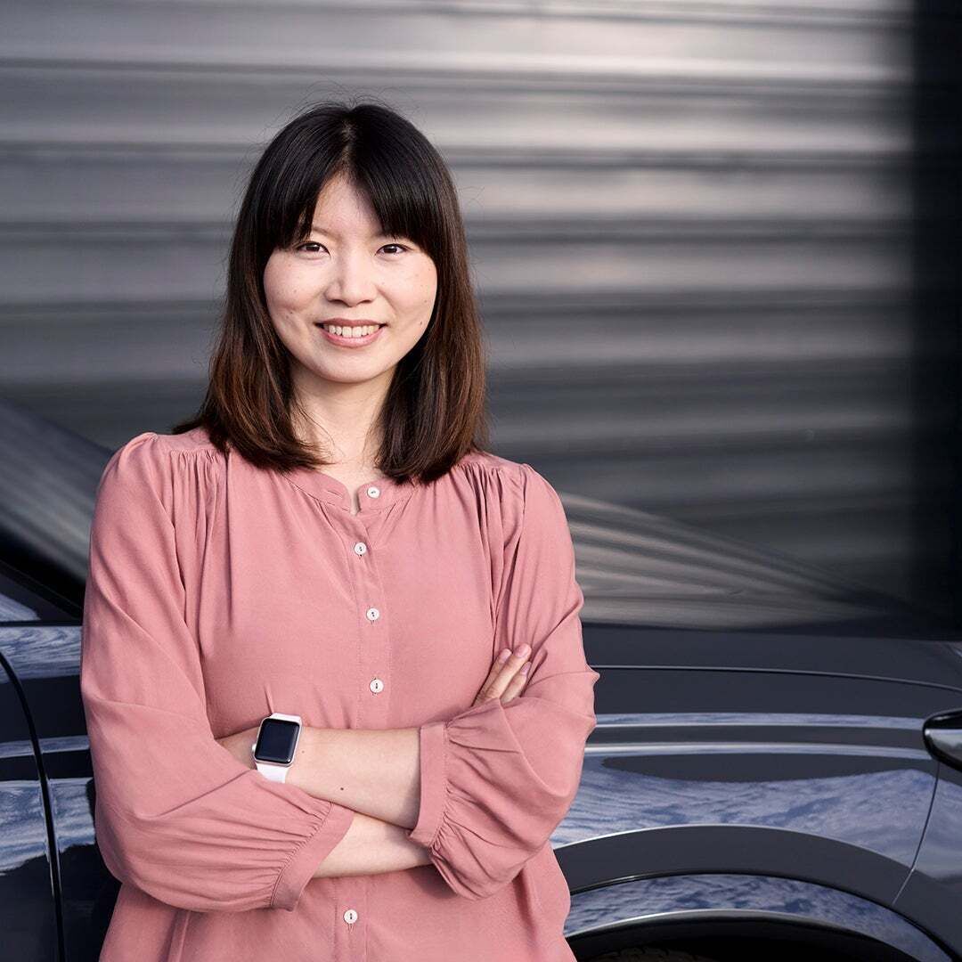 Jiayi Long, Display Technology Developer at Audi, smiles into the camera