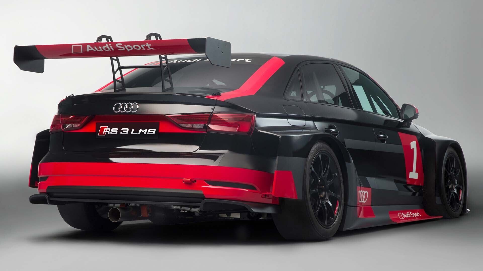 A studio picture showing the Audi RS 3 LMS in 2016.