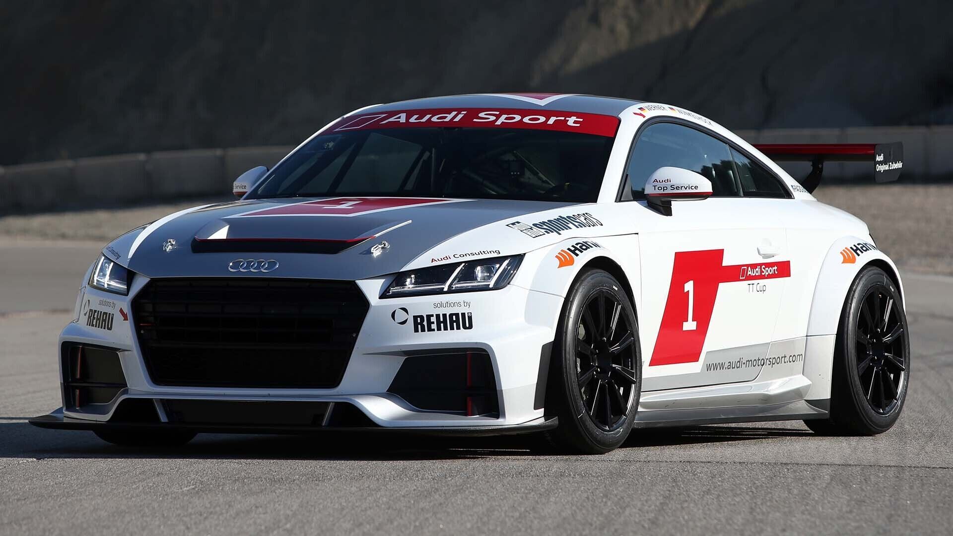 A picture showing the Audi TT cup on display.