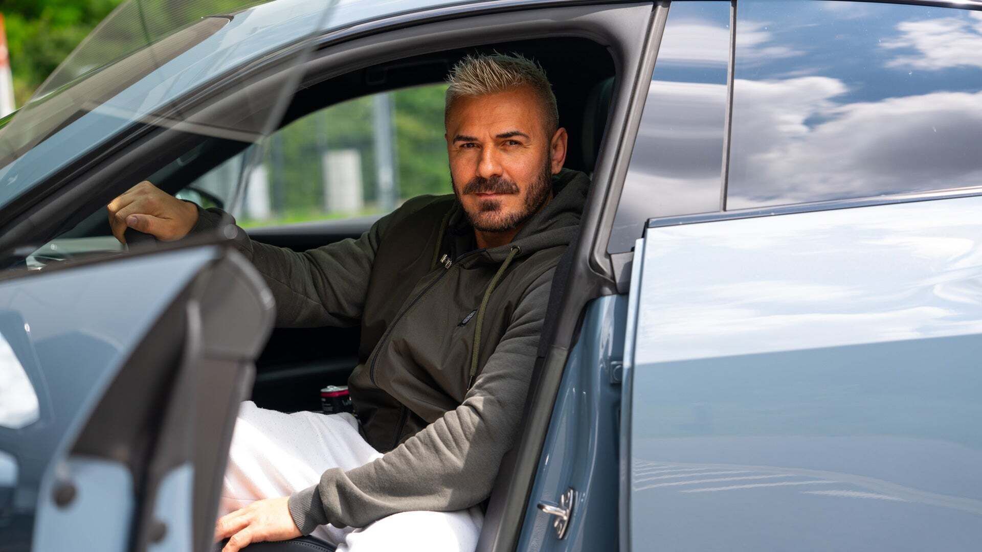 Jasko sits at the wheel of his RS e-tron GT