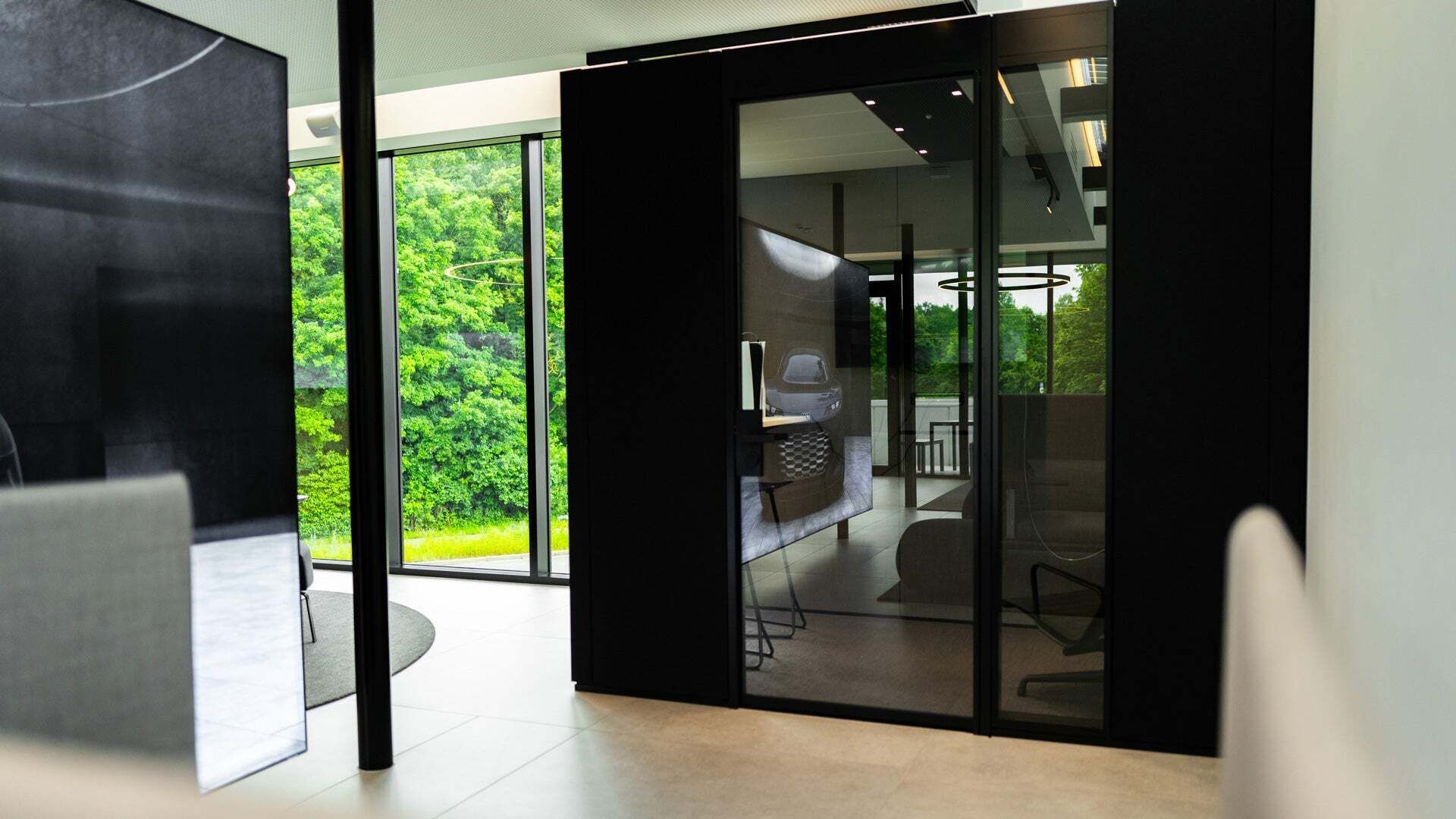 Soundproof cabin inside the charging hub
