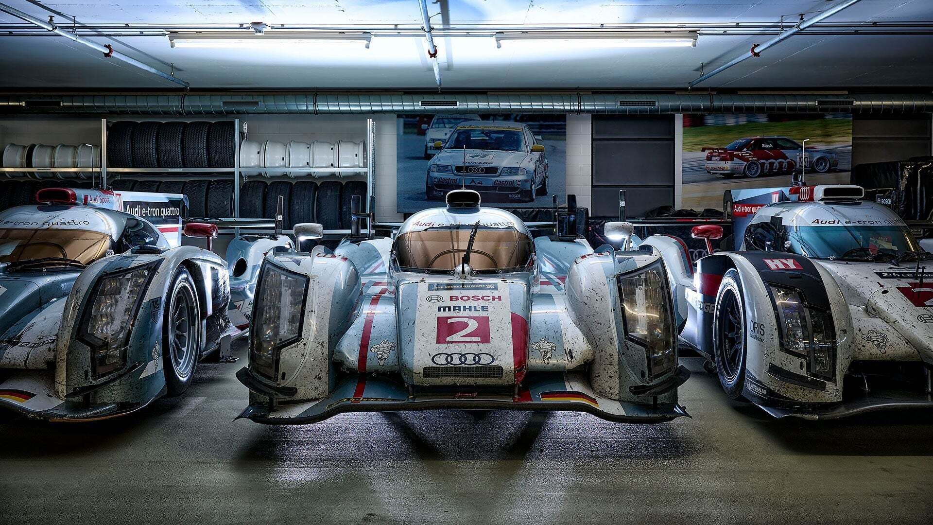 Reihe original Audi LeMans Rennfahrzeuge