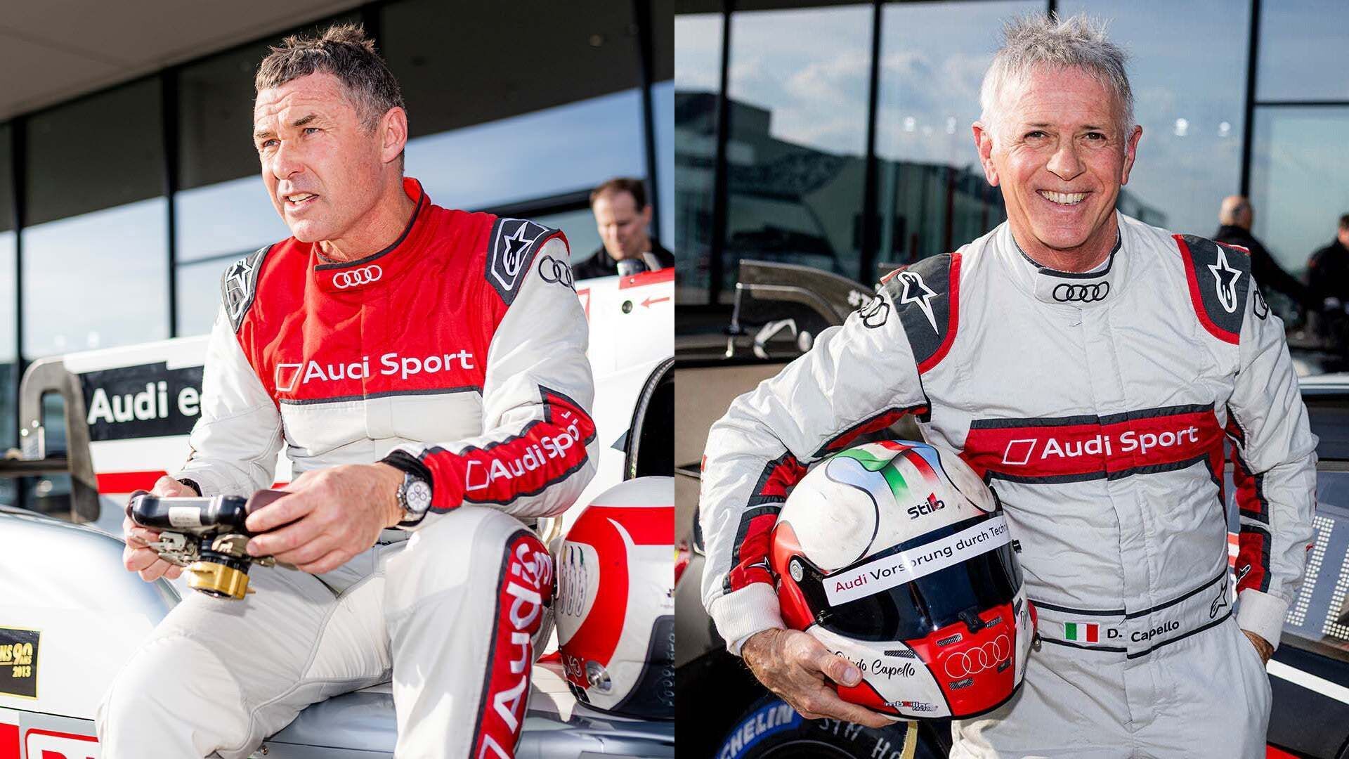 Das Foto zeigt Tom Kristensen und Dindo Capello.